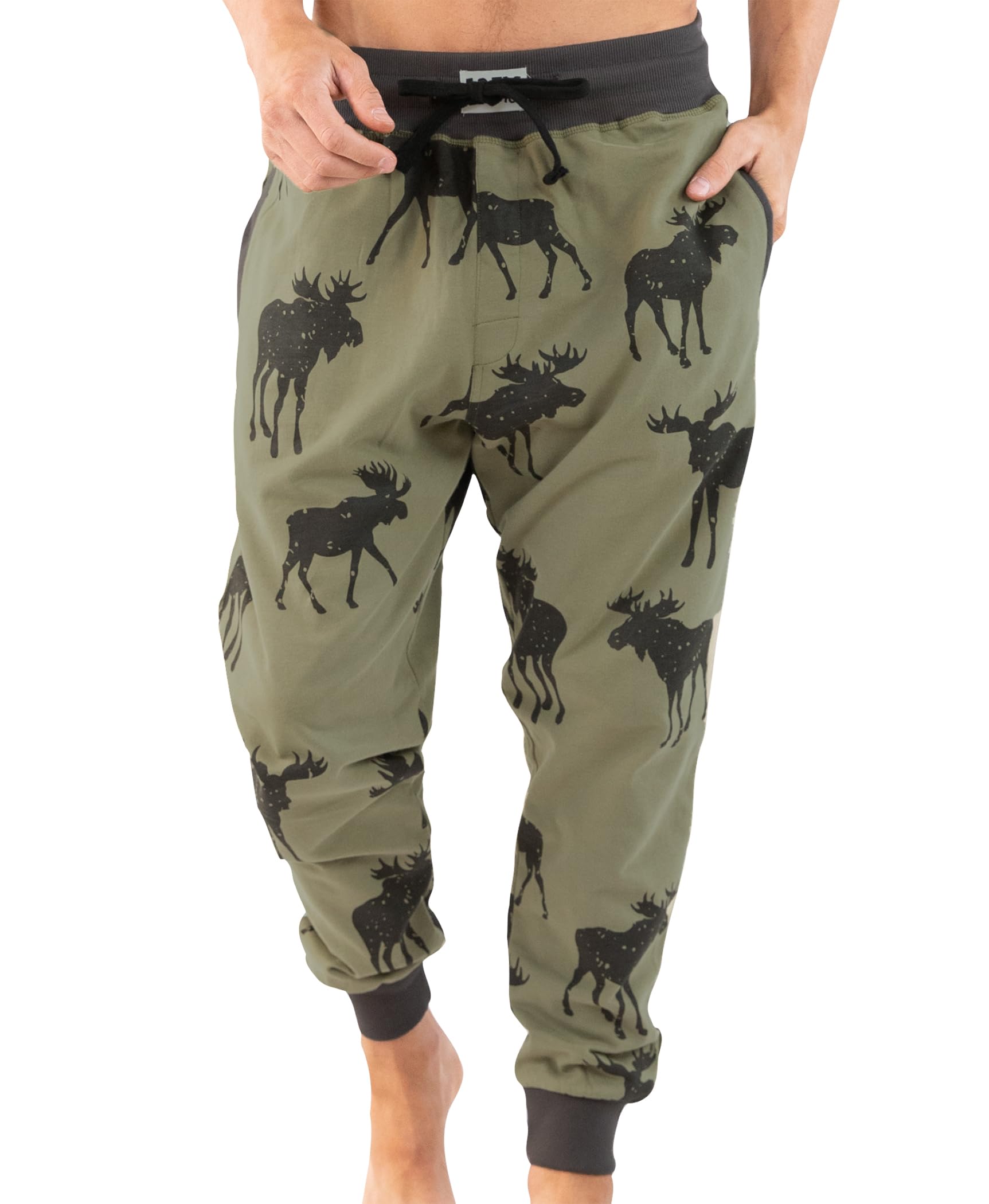 Lazy One Men's Jogger Sweatpants - Soft, Warm Fleece Lounge Pants with Side Pockets | Perfect for Home, Gym & Casual Wear
