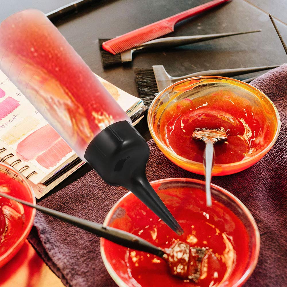 150ml Hair Dye Bottle with Black Slant Tip - Professional Hair Color Mixer & Applicator for Salon & Home Hair Coloring