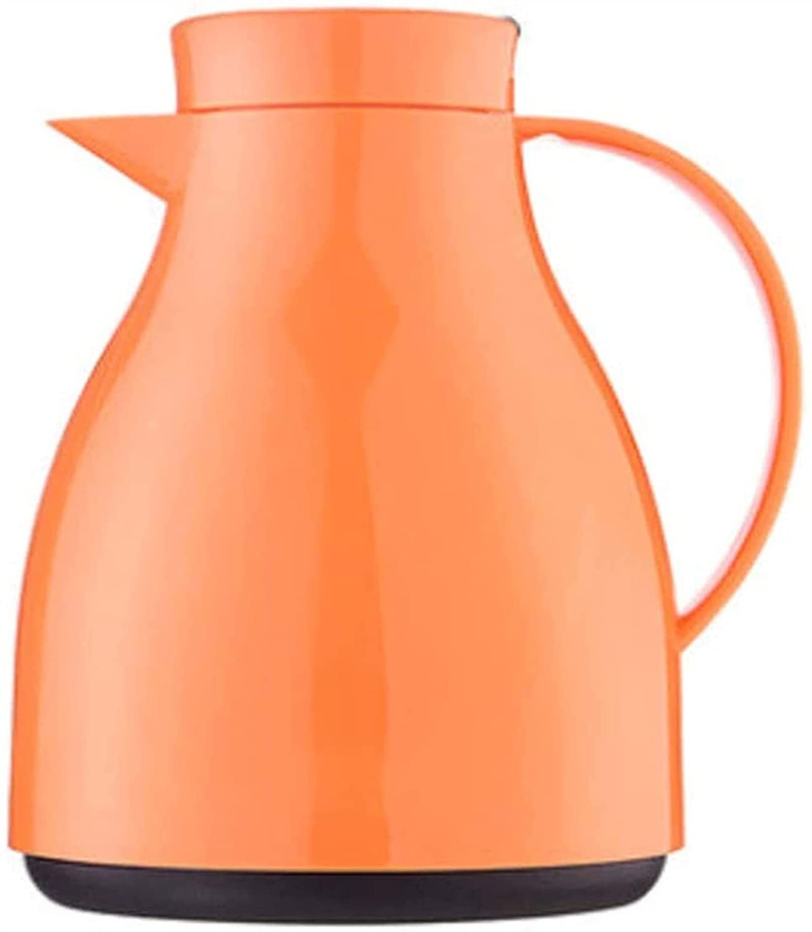 Premium 1L Orange Vacuum Insulated Thermal Jug with Glass Liner - Portable Stainless Steel Flask for Coffee, Tea & Hot Beverages - Perfect for Kitchen, Office, Travel & Outdoor Activities