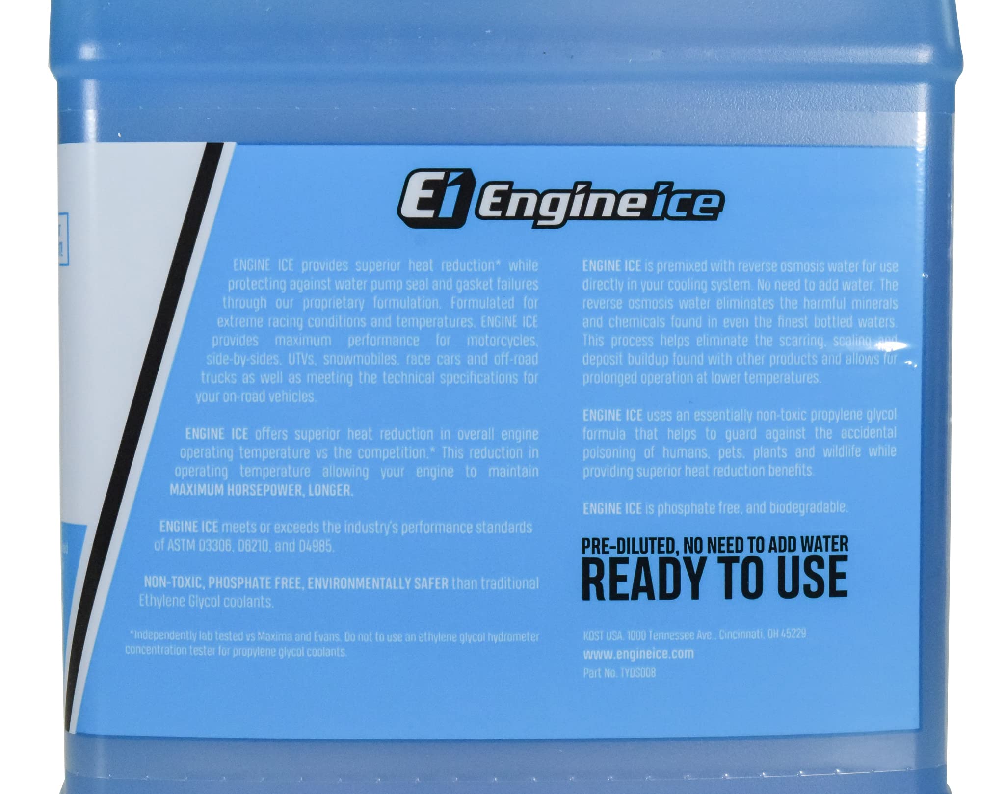 Engine Ice High-Performance Coolant - 1/2 Gallon (64 oz) for Motorcycles, ATVs & Powersports - Extreme Heat Protection & Corrosion Prevention - Ideal for Racing, Off-Road & Summer Riding