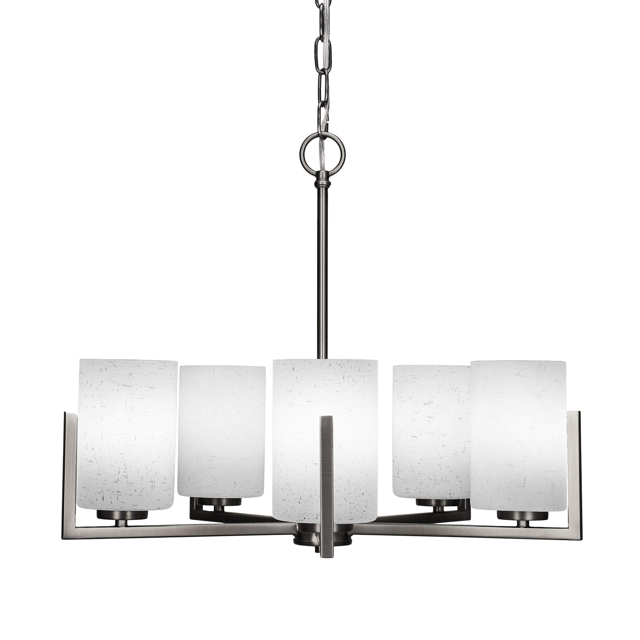 Atlas 5-Light Modern Chandelier in Graphite Finish (4505-GP-310) - Perfect for Dining Room, Living Room & Bedroom Lighting