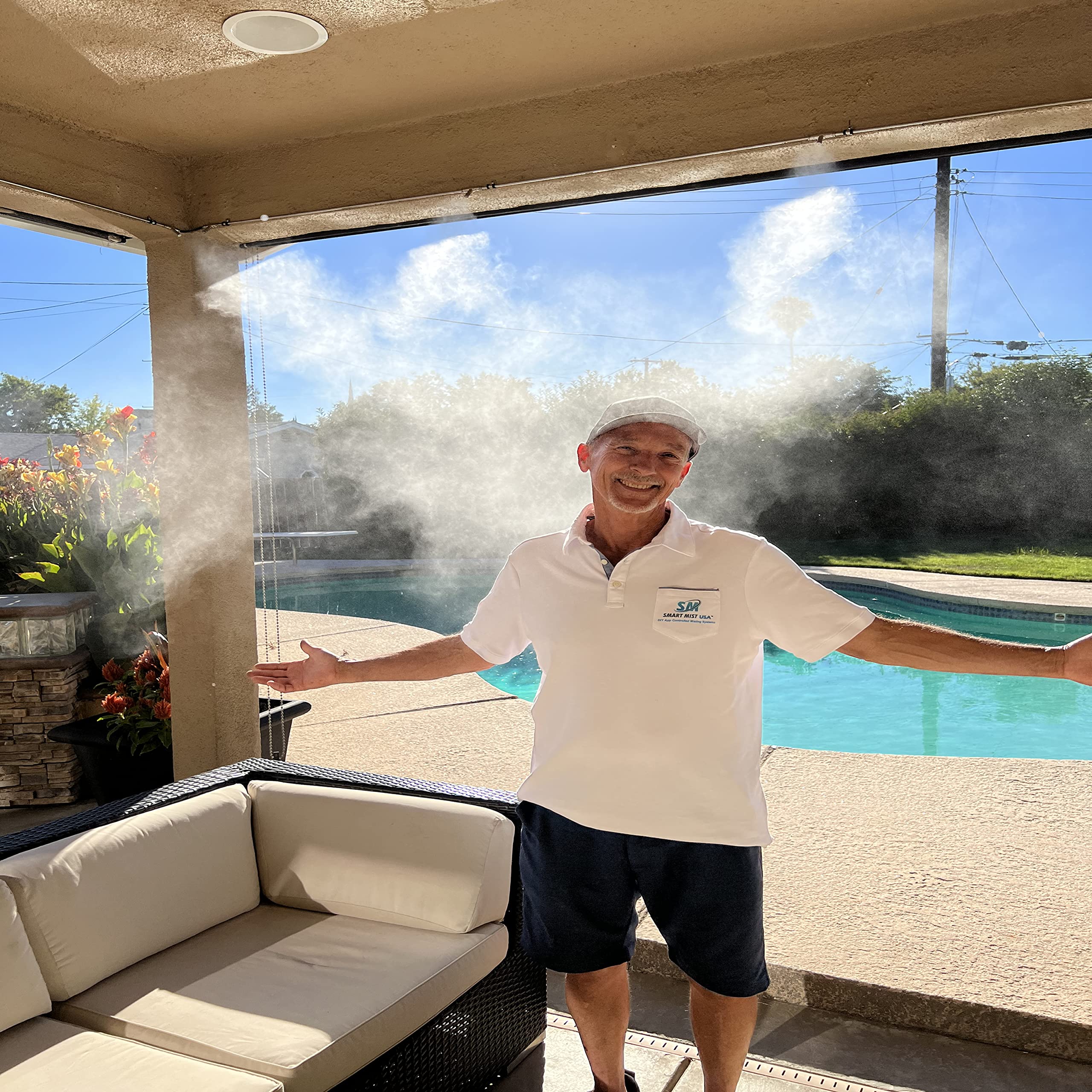 700 PSI High Pressure Misting System Kit - Patio, Greenhouse Cooling with 7 Ultra-Fine .008