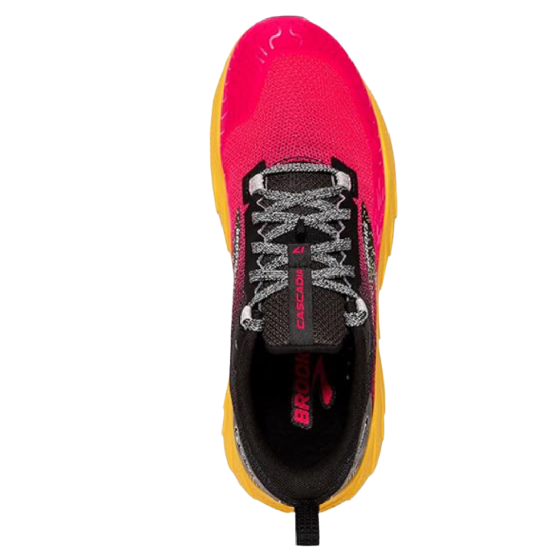 Women's Brooks Cascadia 17 Trail Running Shoes - Diva Pink/Black/Lemon Chrome (B Width) for Hiking, Jogging & Outdoor Adventures