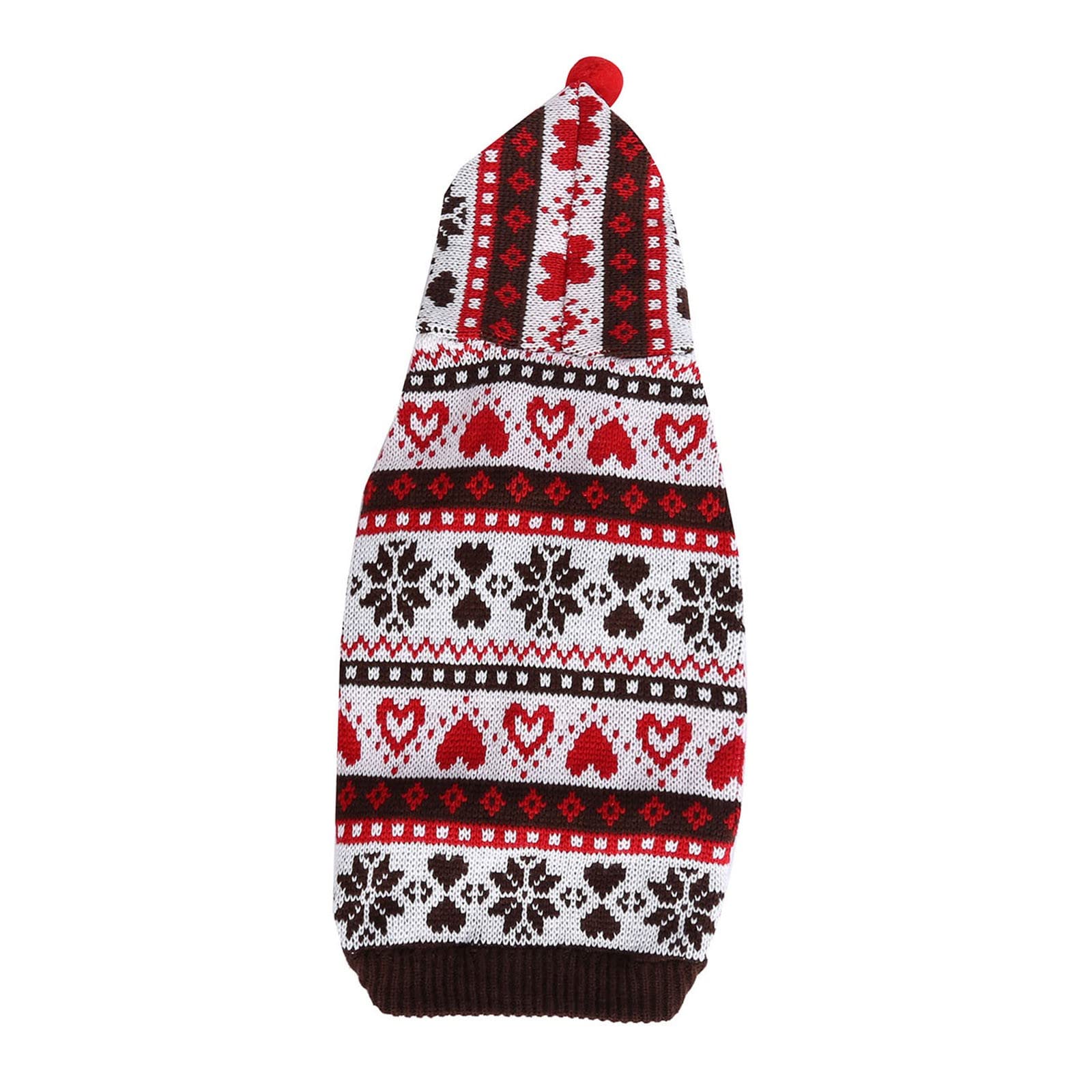 **Funny Christmas Pet Sweater for Small Dogs & Cats - Plush Dog Vest & Dress in Coffee (XS) - Perfect for Holiday Photos & Festive Outfits**