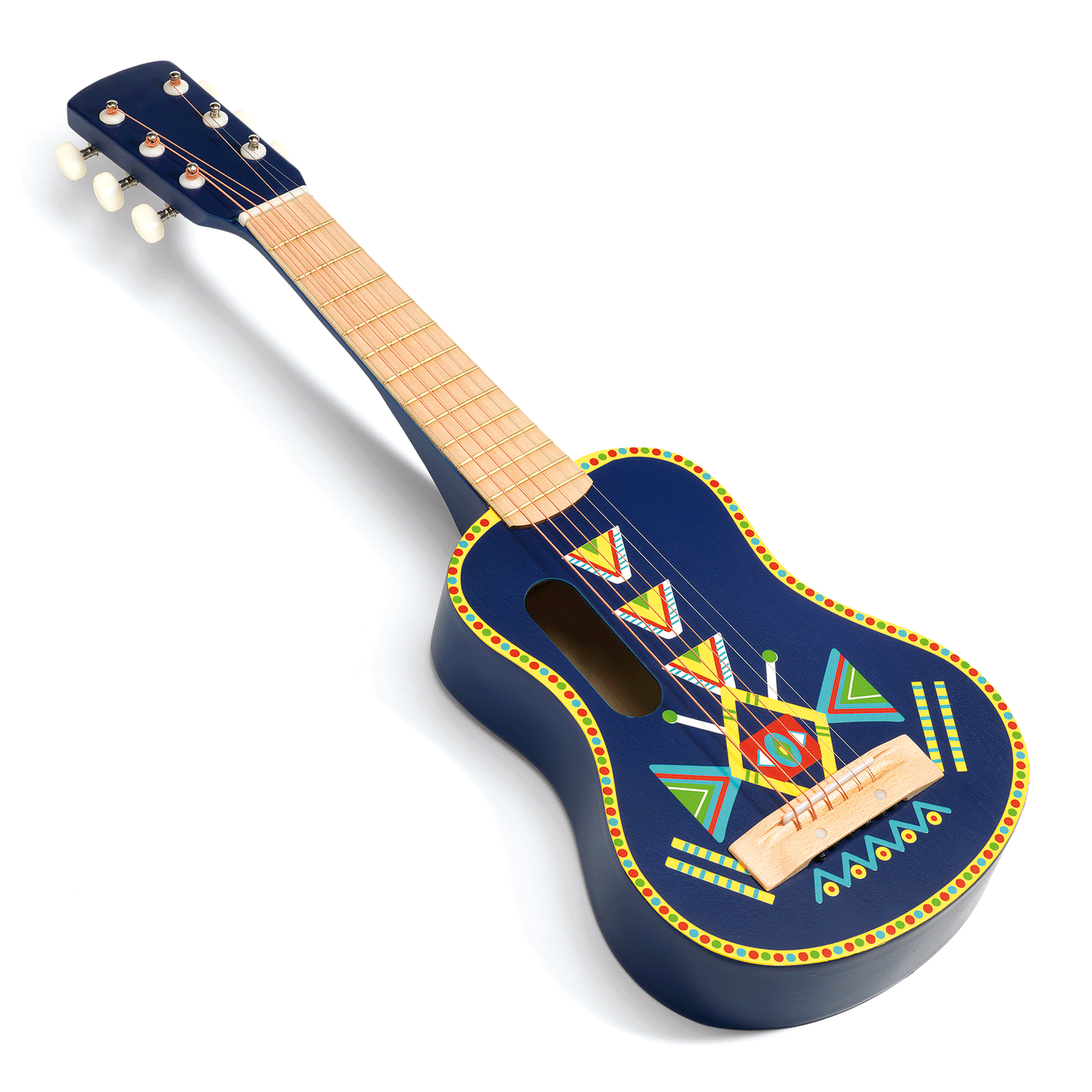 Animambo Kids Guitar with 6 Metal Strings - Musical Toy Instrument for Children by Djeco | Perfect for Beginners, Birthday Gifts & Pretend Play