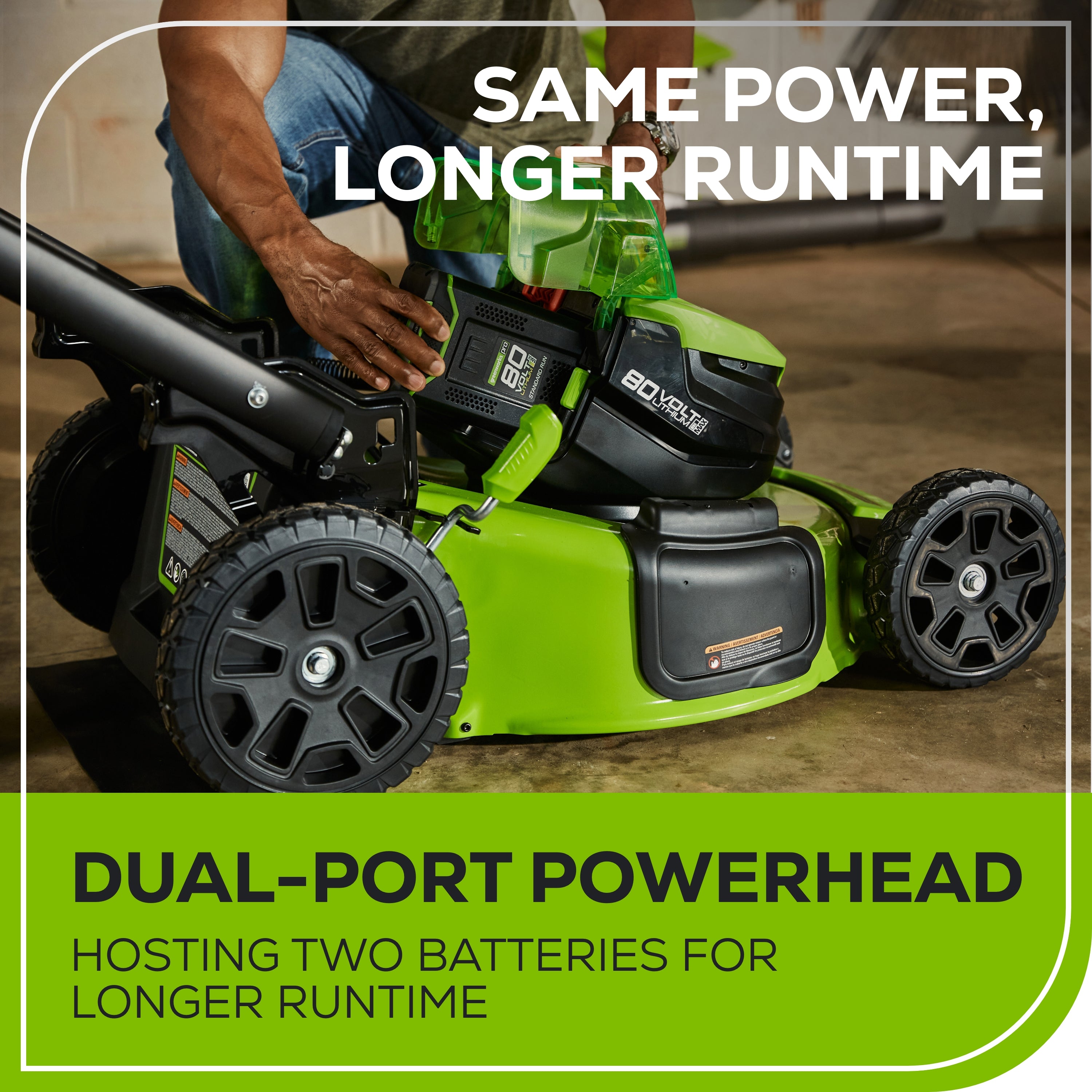Refurbished 80V 21-Inch Cordless Self-Propelled Lawn Mower with 4-in-1 Function, 2 x 4.0Ah Batteries & Fast Charger - Perfect for Large Yards and Tough Grass Cutting