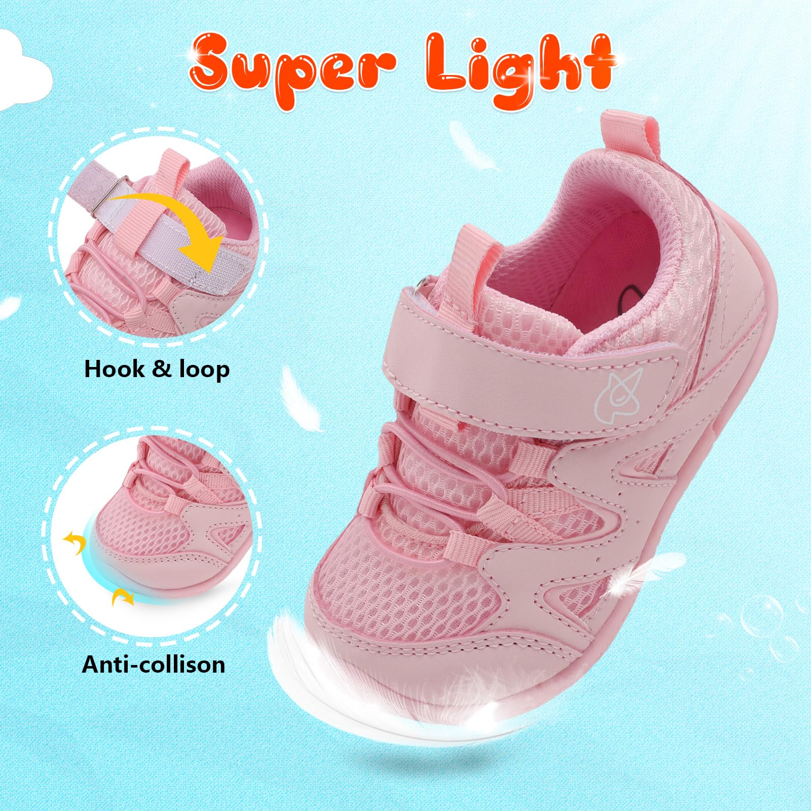 LeIsfIt Baby Walking Shoes for Boys & Girls - Non-Slip First Walkers, Breathable Toddler Sneakers, Soft Sole Infant Crib Shoes - Perfect for First Steps, Indoor Play & Outdoor Adventures