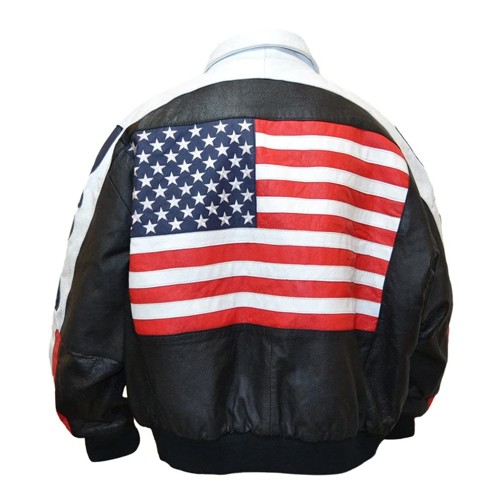 Men's Skull and Bones Biker Leather Jacket - Black Motorcycle Jacket for Men - Vintage Style Outerwear for Riding, Halloween Costume & Fashion Outfits