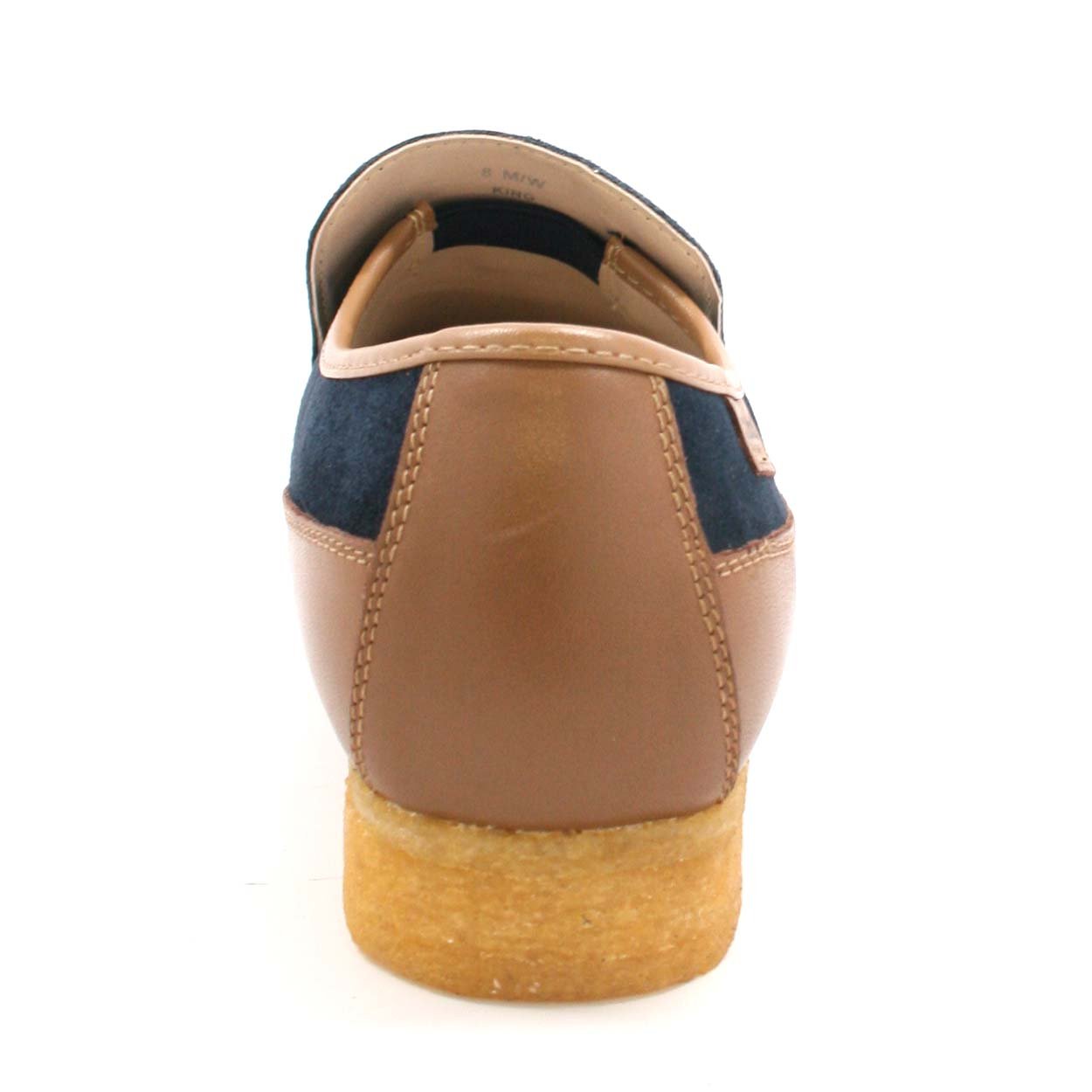 British Collection King Old School Slip-On Black Suede Shoes - Vintage Style Men's Casual Loafers for Comfortable Everyday Wear & Office Outfits