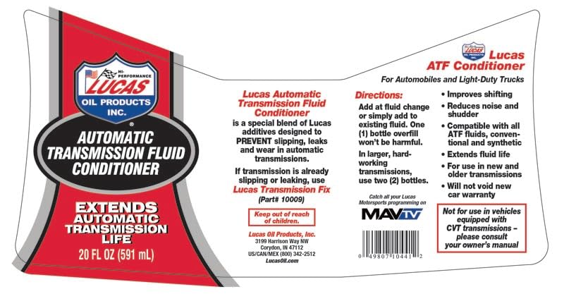 Lucas Oil 10441 Automatic Transmission Fluid Conditioner - 20 oz (Pack of 12) | Improves Shifting & Extends Transmission Life | Perfect for Cars, Trucks & SUVs