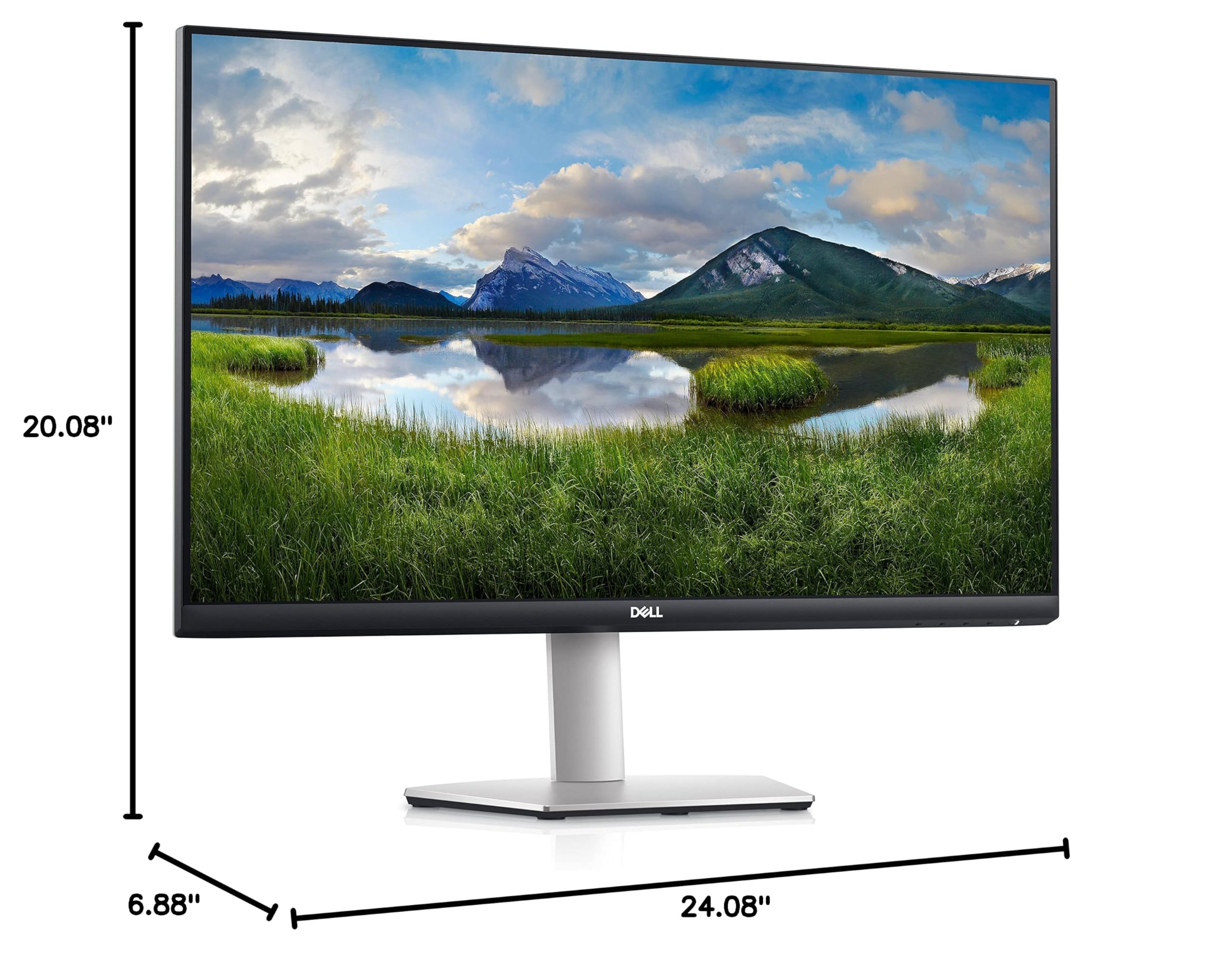Dell S2721QS 27 Inch 4K UHD Monitor (3840x2160) IPS Display with AMD FreeSync - Ultra Thin Bezel, HDMI & DisplayPort, VESA Mountable Silver Computer Screen for Gaming, Office Work & Home Entertainment