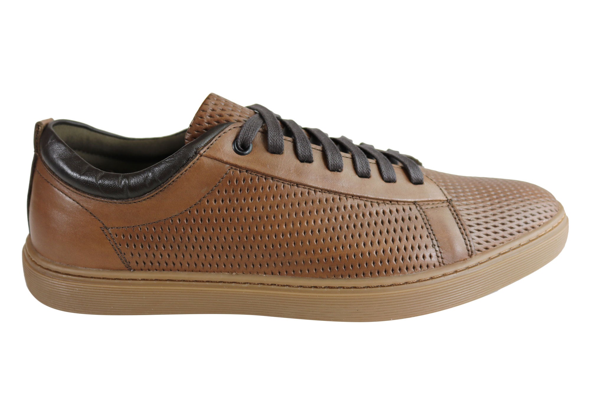 Ferricelli Finch Men's Genuine Leather Lace-Up Casual Shoes - Handcrafted in Brazil - Perfect for Office, Dating & Everyday Wear