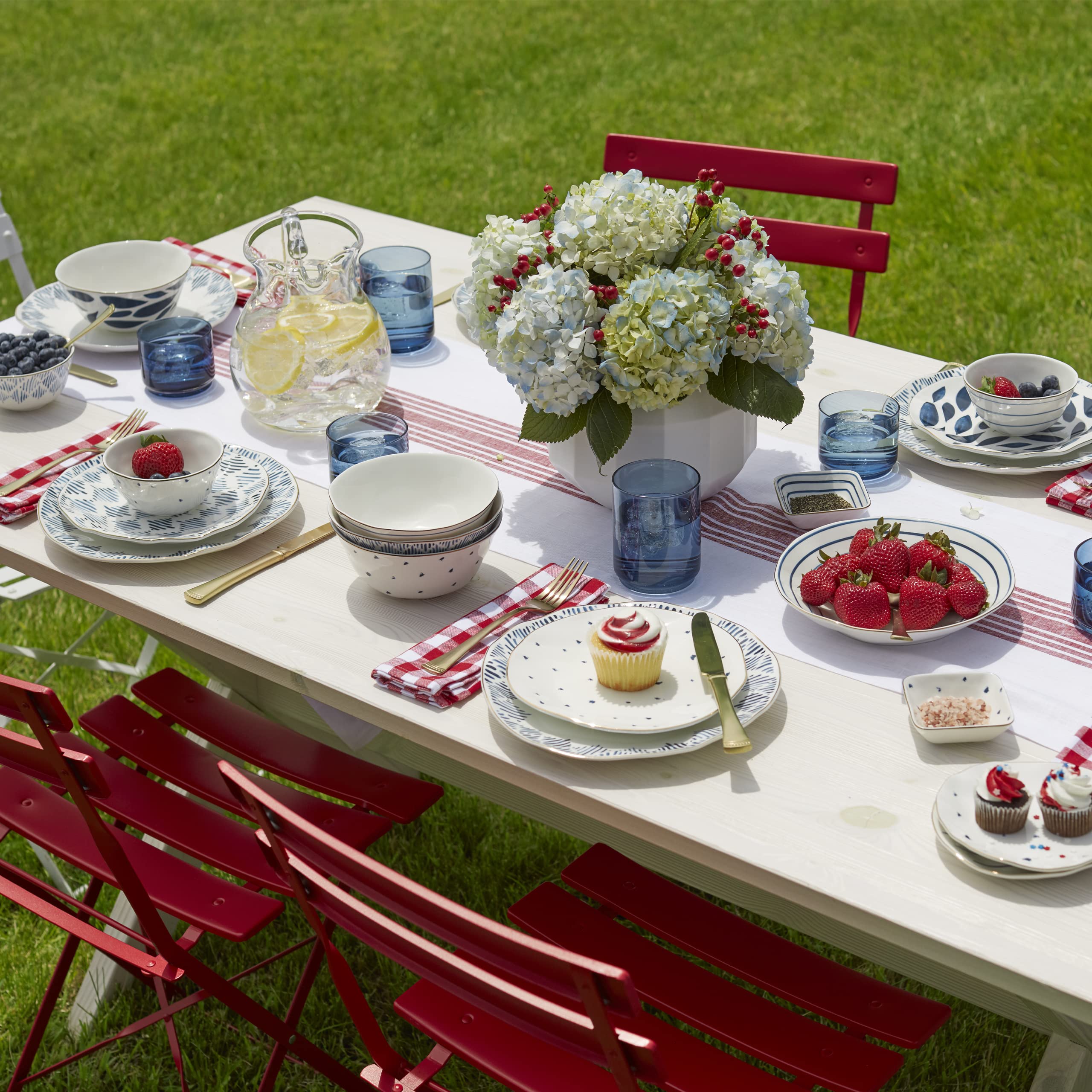 Lenox Blue Bay 12-Piece Dessert Plates Set - Elegant Fine China for Formal Dining & Entertaining (10.30 LB) - Perfect for Dinner Parties, Holiday Gatherings & Special Occasions