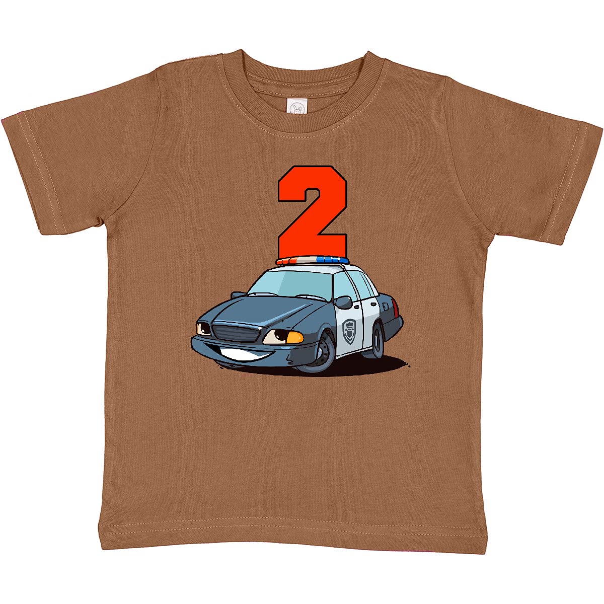 2nd Birthday Police Car Toddler T-Shirt - Cute Toddler Graphic Tee for Boys & Girls - Perfect for Birthday Parties & Casual Wear