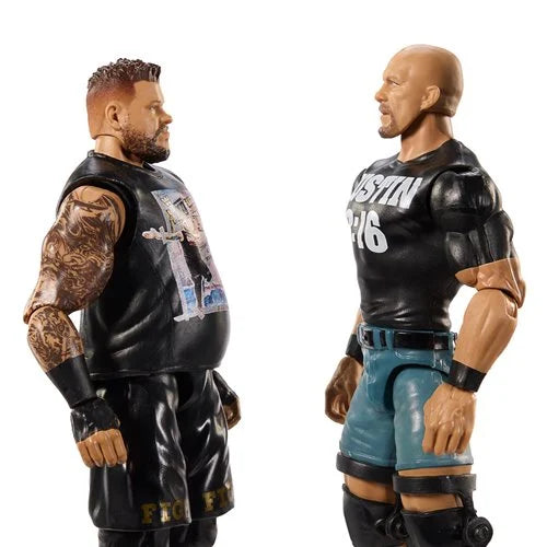 Kevin Owens vs Stone Cold Steve Austin WWE Main Event Series Showdown 2-Pack Action Figures - Collectible Wrestling Toys for Fans & Display