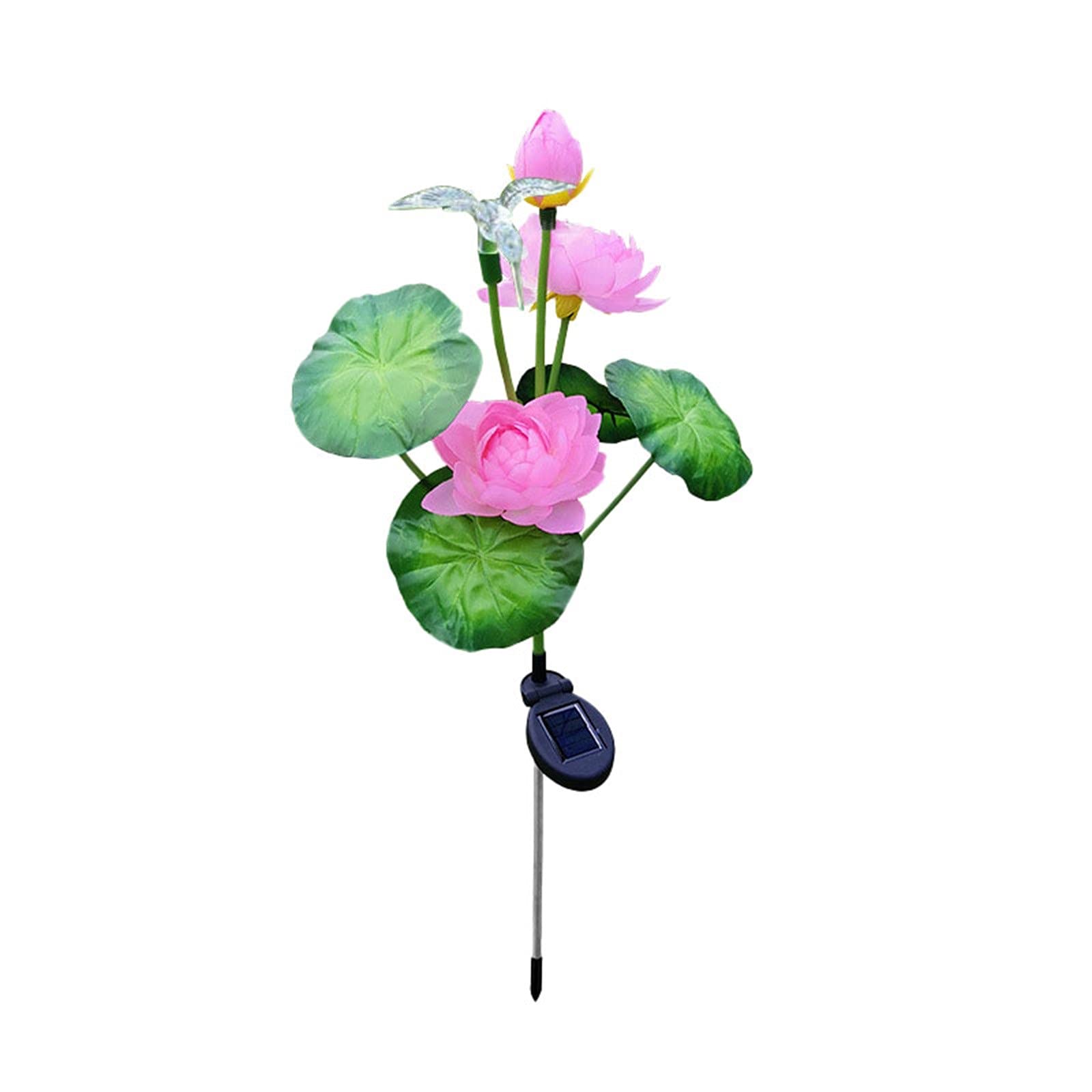 Solar Garden Lights - Waterproof LED Lotus Stake Lights for Yard, Patio, Lawn & Path Decoration
