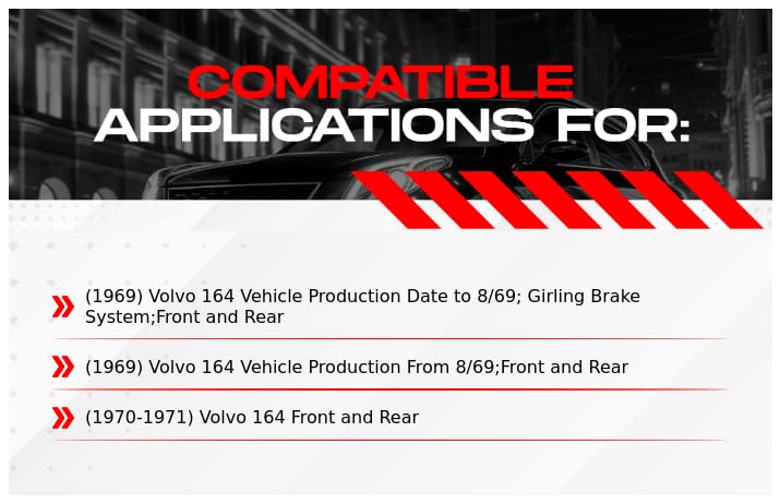 R1 Concepts Premium Ceramic Brake Pads and Rotors Kit - Front & Rear Complete Set with Hardware | Fits 1969-1971 Volvo 164 | Smooth Stopping Power for Daily Driving & Performance Use
