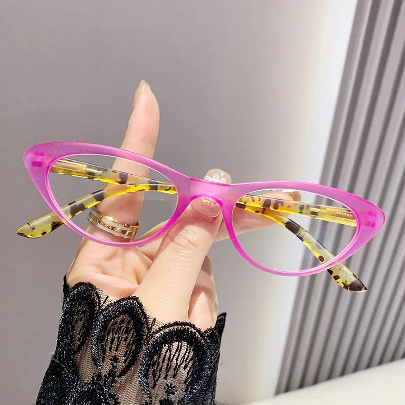 CCspace Unisex Full Rim Oval Cat Eye Polycarbonate Reading Glasses +1.50 to +4.00 Strength - Lightweight & Durable Eyewear for Reading, Work & Fashion
