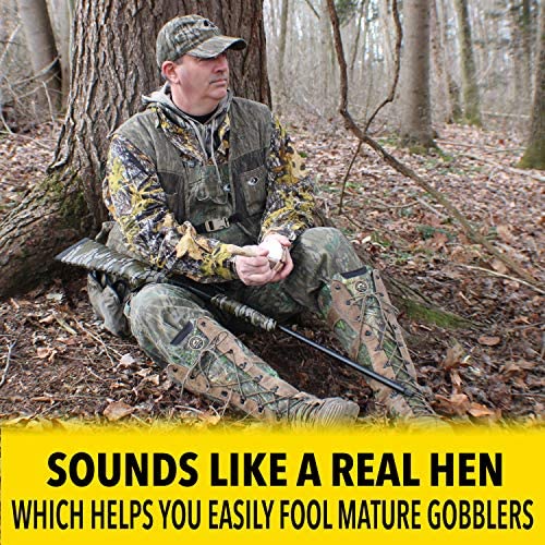 Realistic Turkey Pot Calls, Glass Calls & Slate Calls with Strikers - Professional Hunting Turkey Decoys for Spring & Fall Hunting Season - Perfect for Woodland, Field & Blind Hunting Scenarios