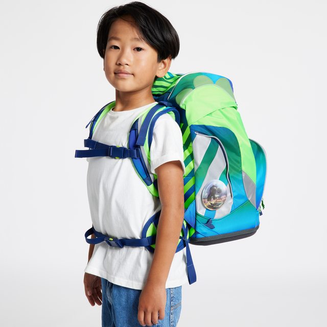 Ergobag 6-Piece School Backpack Set - TruckBear NEO Edition | Durable Kids Backpack for School, Travel & Daily Use