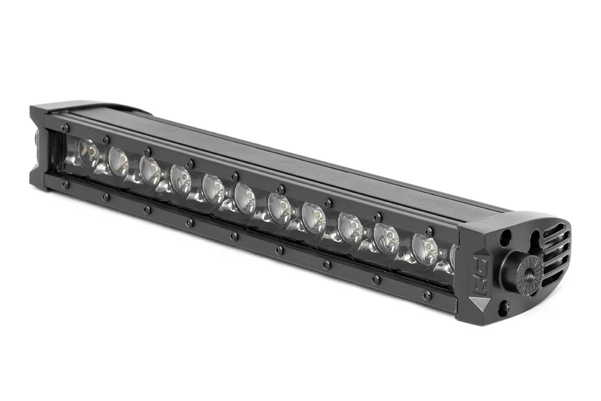12 Inch Black Series LED Light Bar - Single Row Off-Road Light with Amber DRL (Daytime Running Lights) - Perfect for Trucks, Jeeps, ATVs & Off-Road Vehicles - Model 70712BLDRLA