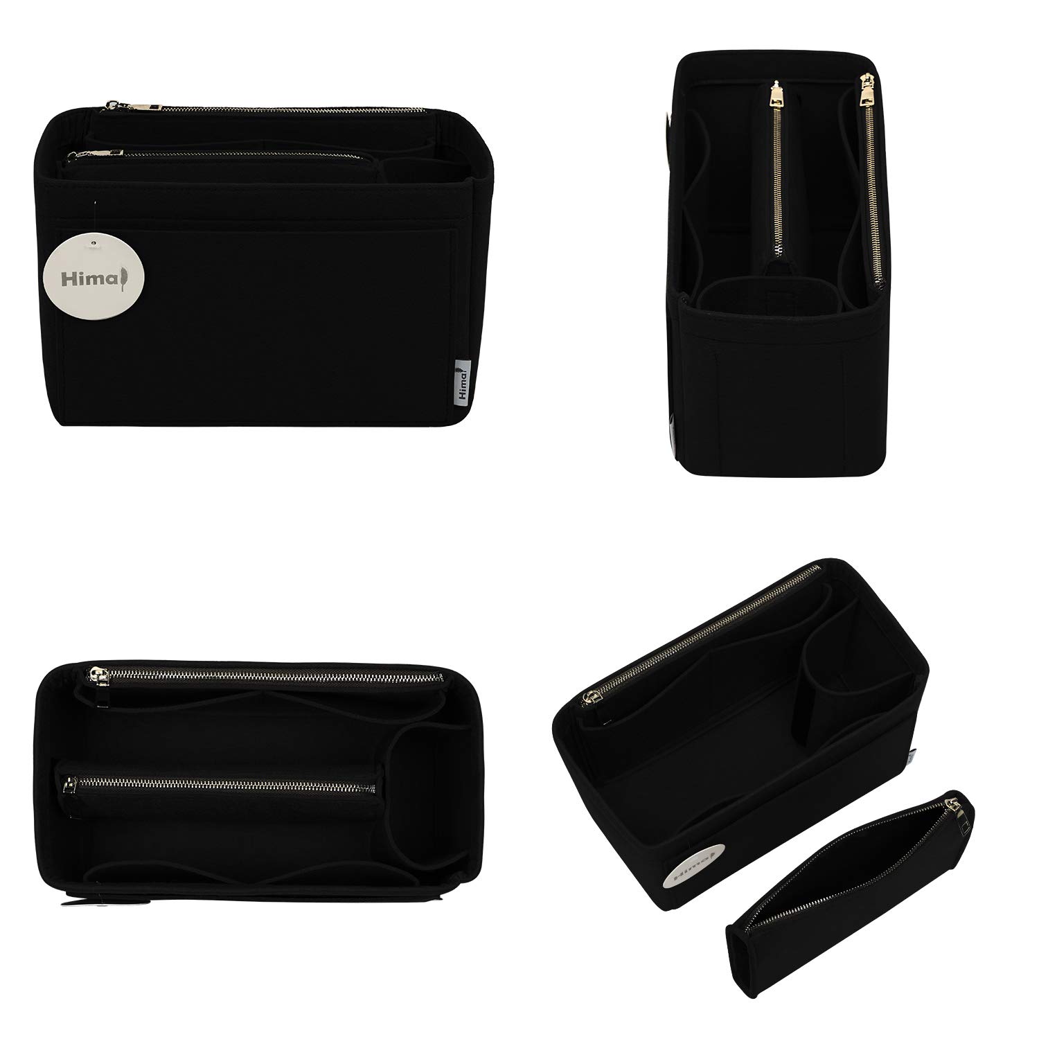 Purse Organizer Insert - Handbag & Tote Bag Organizer for Speedy Neverfull - 5 Sizes (Large, Black) - Perfect for Travel, Work & Daily Use