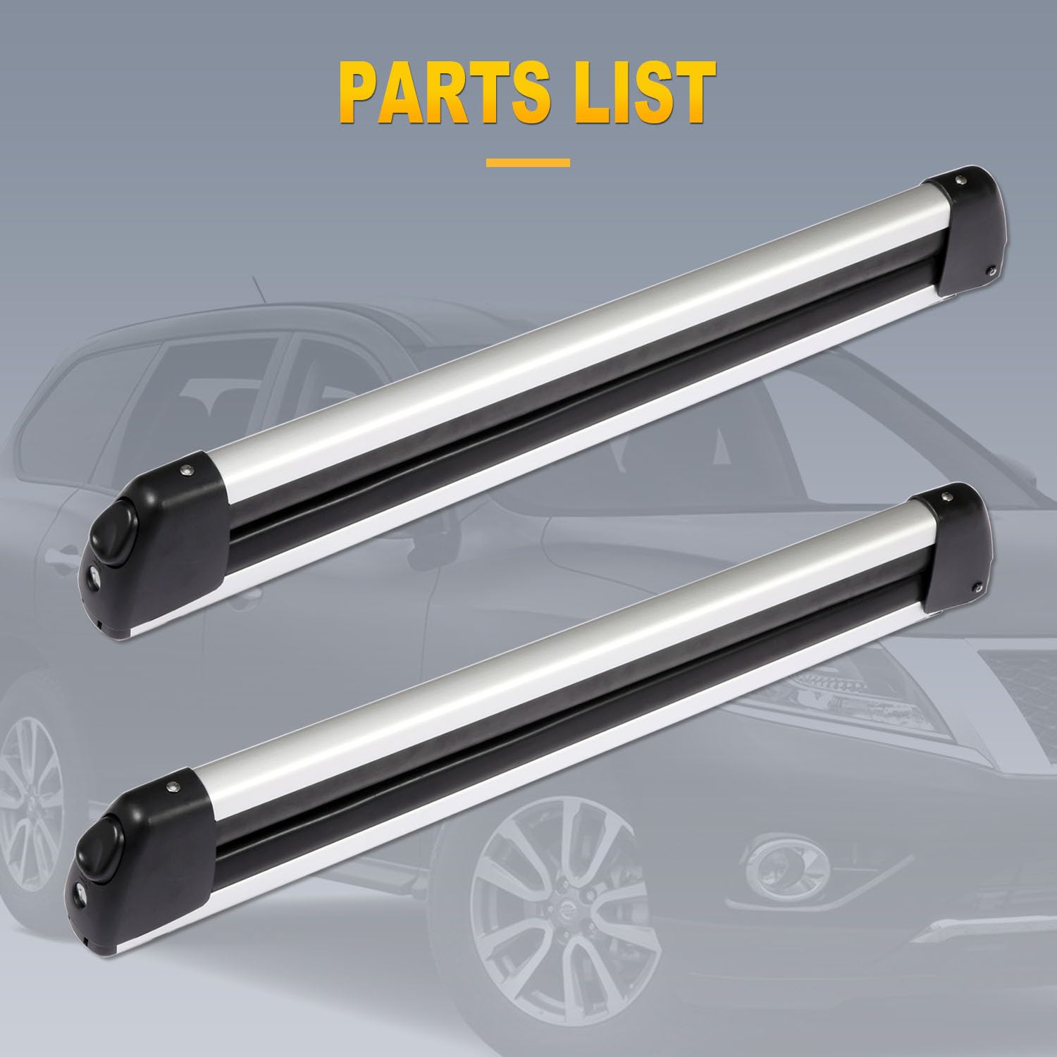 OCPTY Universal Roof Rack Ski and Snowboard Carrier with Locking System - Secure Transport for Winter Sports Gear - Perfect for SUVs, Trucks & Crossovers on Mountain Trips