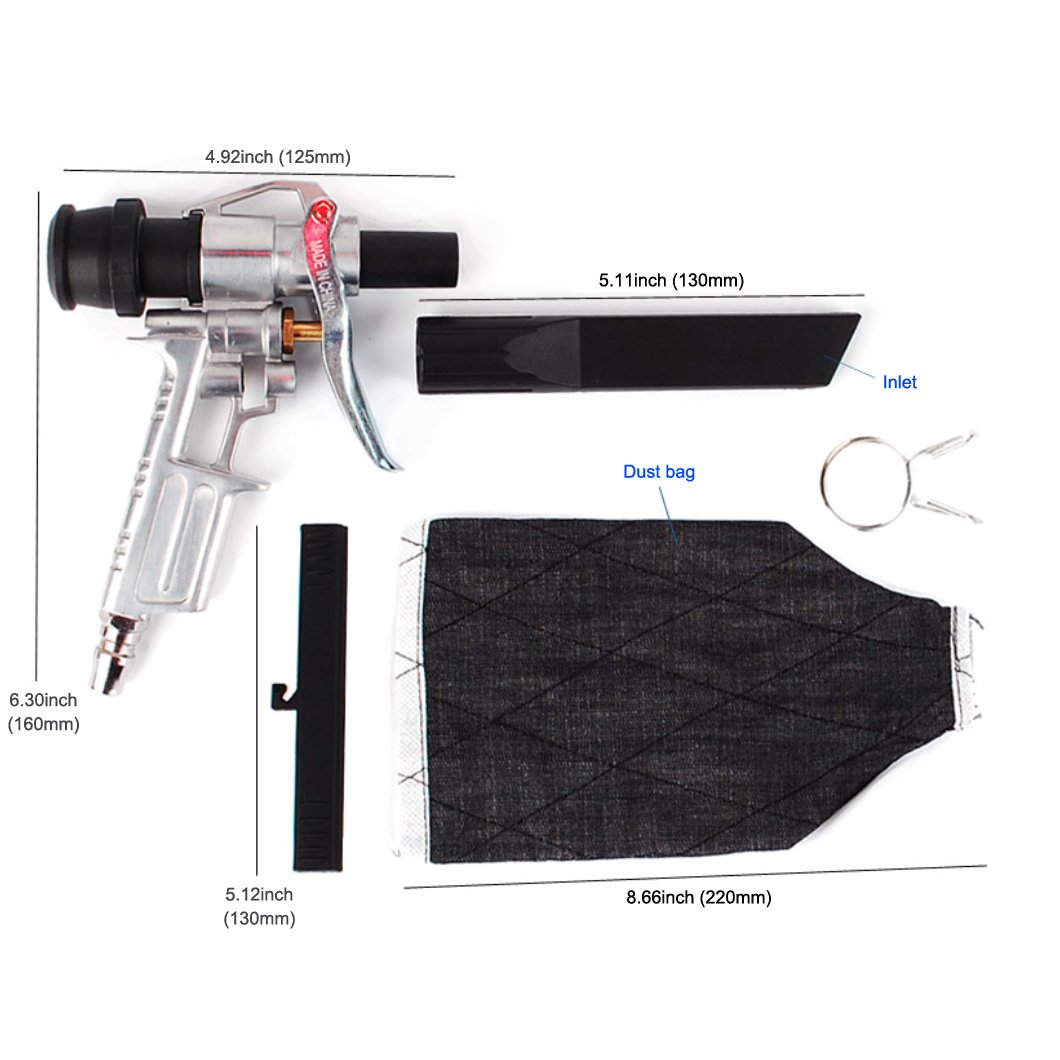 High-Powered Air Vacuum Dust Suction Cleaner Gun for Home, Office & Workshop - Perfect for Cleaning Electronics, Keyboards, Cars & Hard-to-Reach Areas