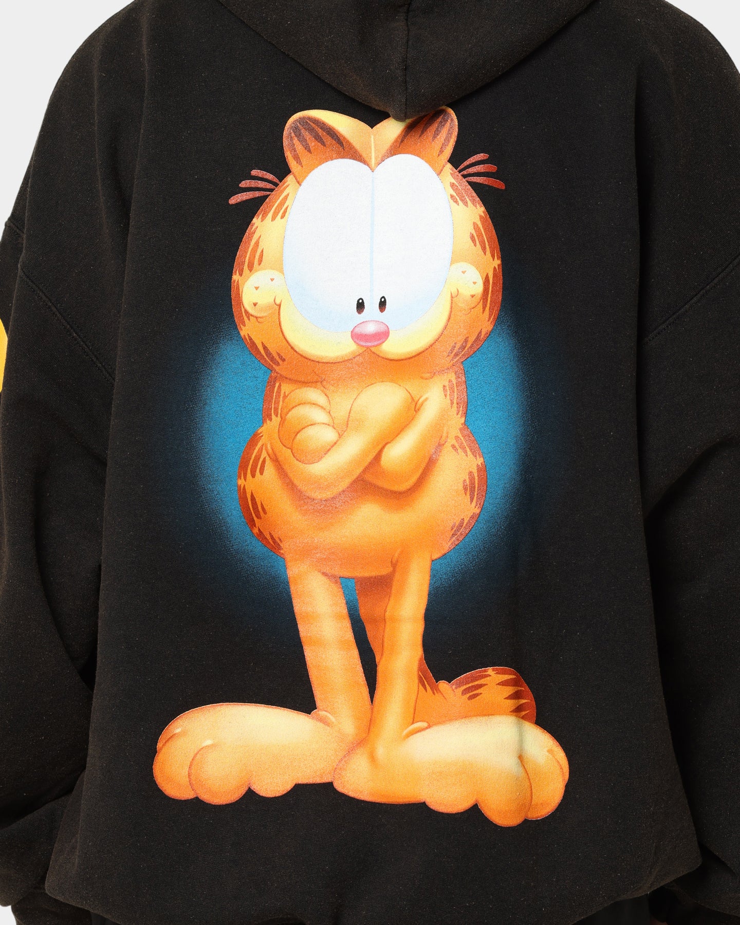 Vintage Garfield Hoodie - Black Wash Retro Graphic Sweatshirt for Men & Women | American Thrift Style | Perfect for Casual Wear, Cosplay & 90s Nostalgia Fashion