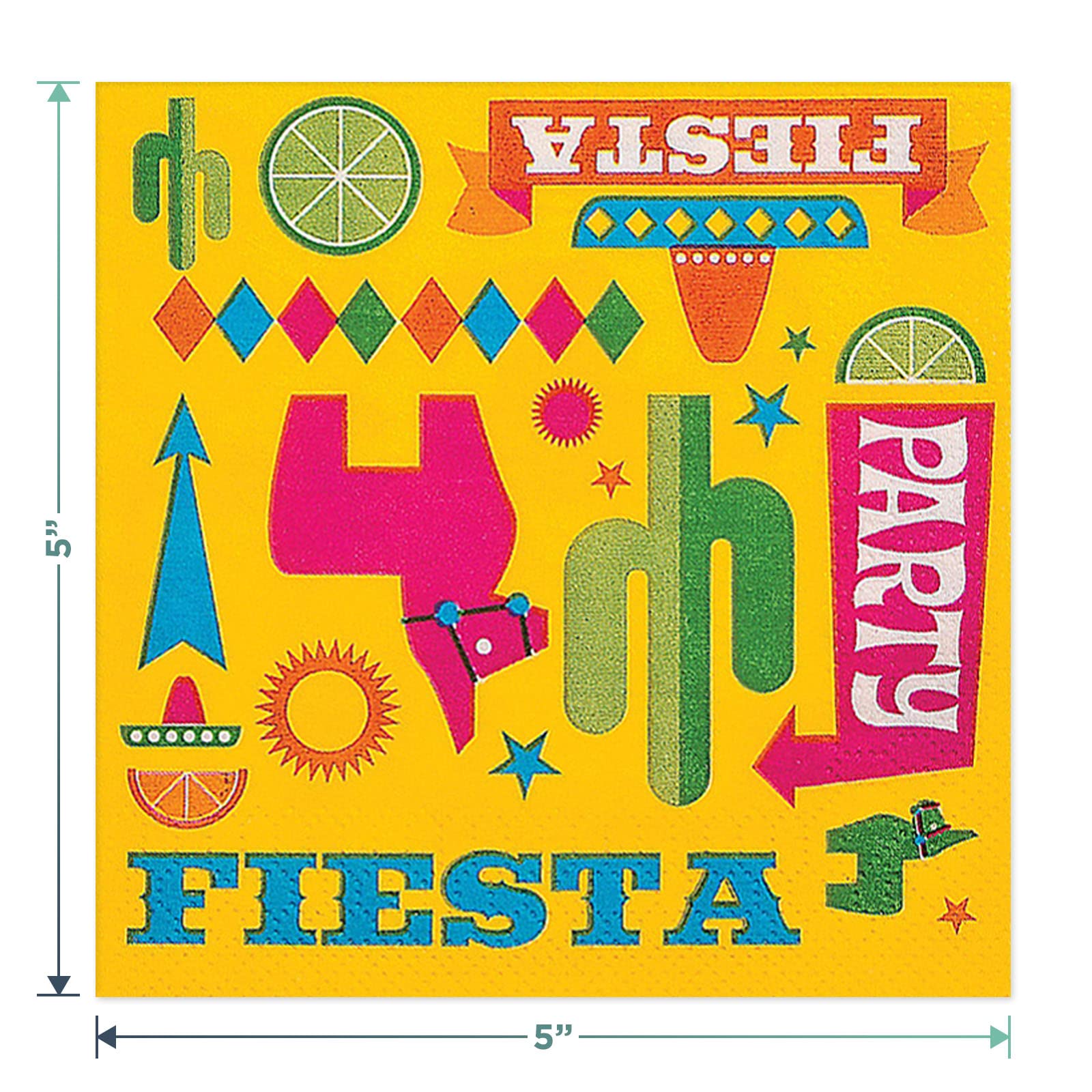 Colorful Fiesta Party Supplies - 12-Pack Plastic Food Trays & Beverage Napkins Set for Appetizers, Tacos, Chips - Perfect for Cinco de Mayo, Birthday Parties & Mexican Theme Events