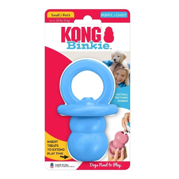 KONG Puppy Chew Toy for Teething Dogs - Durable Rubber Binkie for Small & Medium Breed Puppies - Perfect for Soothing Gums & Playtime Training