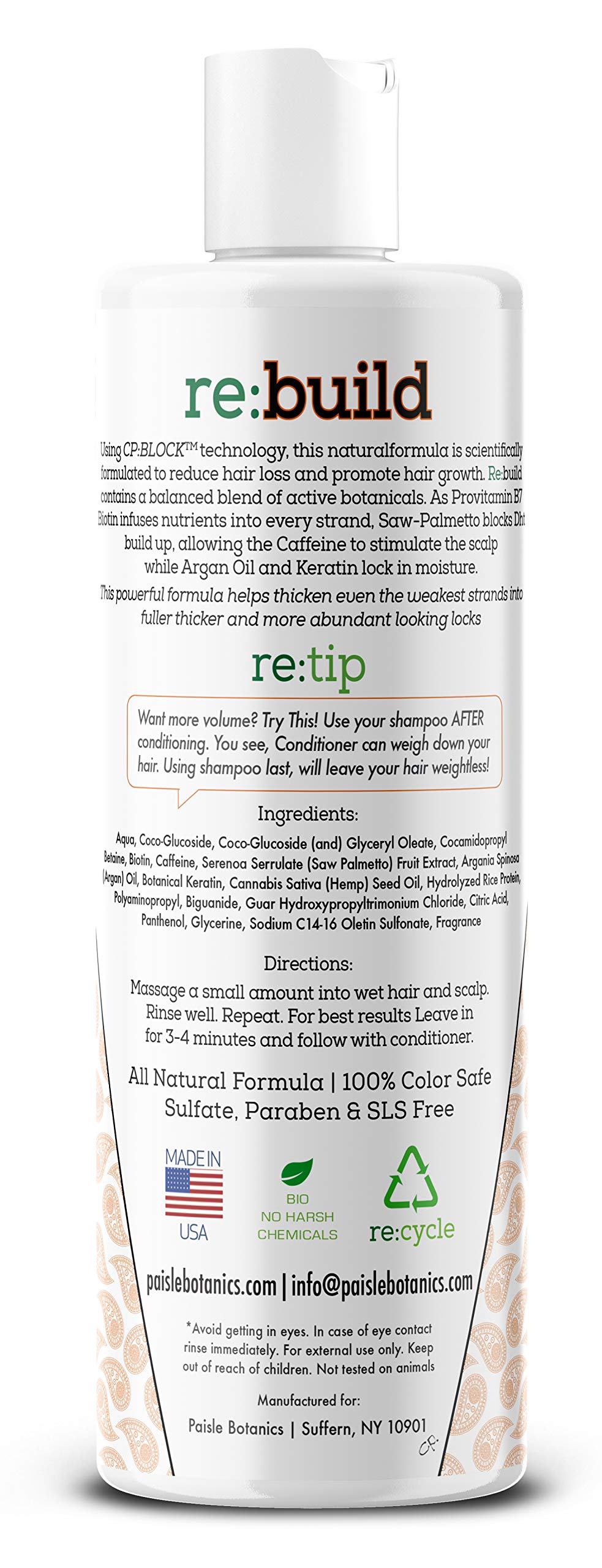Natural Volumizing Shampoo & Conditioner Set for Hair Growth - DHT Blocker with Biotin for Thinning Hair & Hair Loss Prevention | Men & Women | Daily Hair Care for Fuller, Healthier Locks