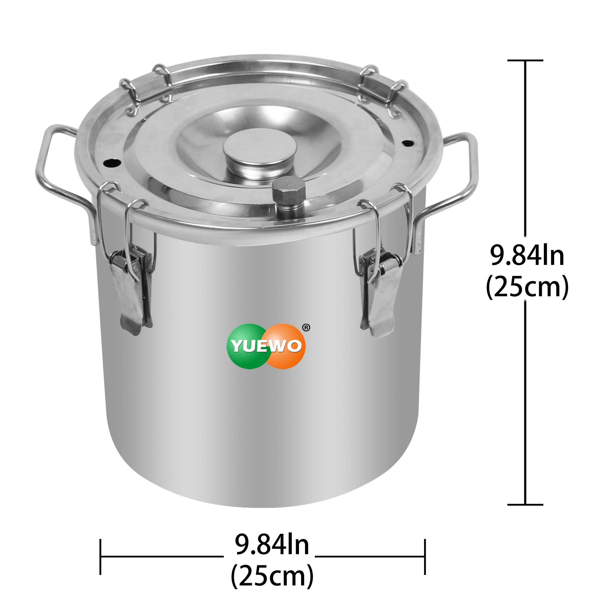 YUEWO 3-Pot DIY 12L (3 Gal) Stainless Steel Alcohol Still | Home Distiller Kit for Whiskey, Vodka & Moonshine | Perfect for Home Brewing, Craft Distilling & Small Batch Spirits