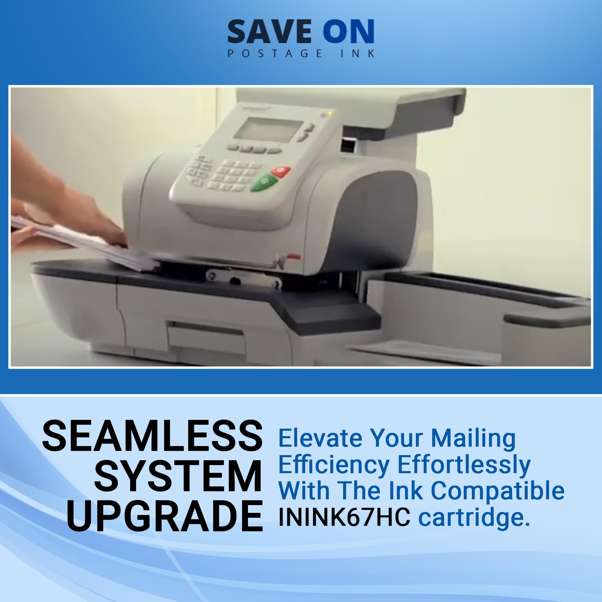 Quadient Neopost ININK67HC Compatible High Yield Ink Cartridge - Works with Series 600/700/750 Mailing Machines | Save on Postage Costs | Perfect for Office Bulk Mailing & Shipping Departments