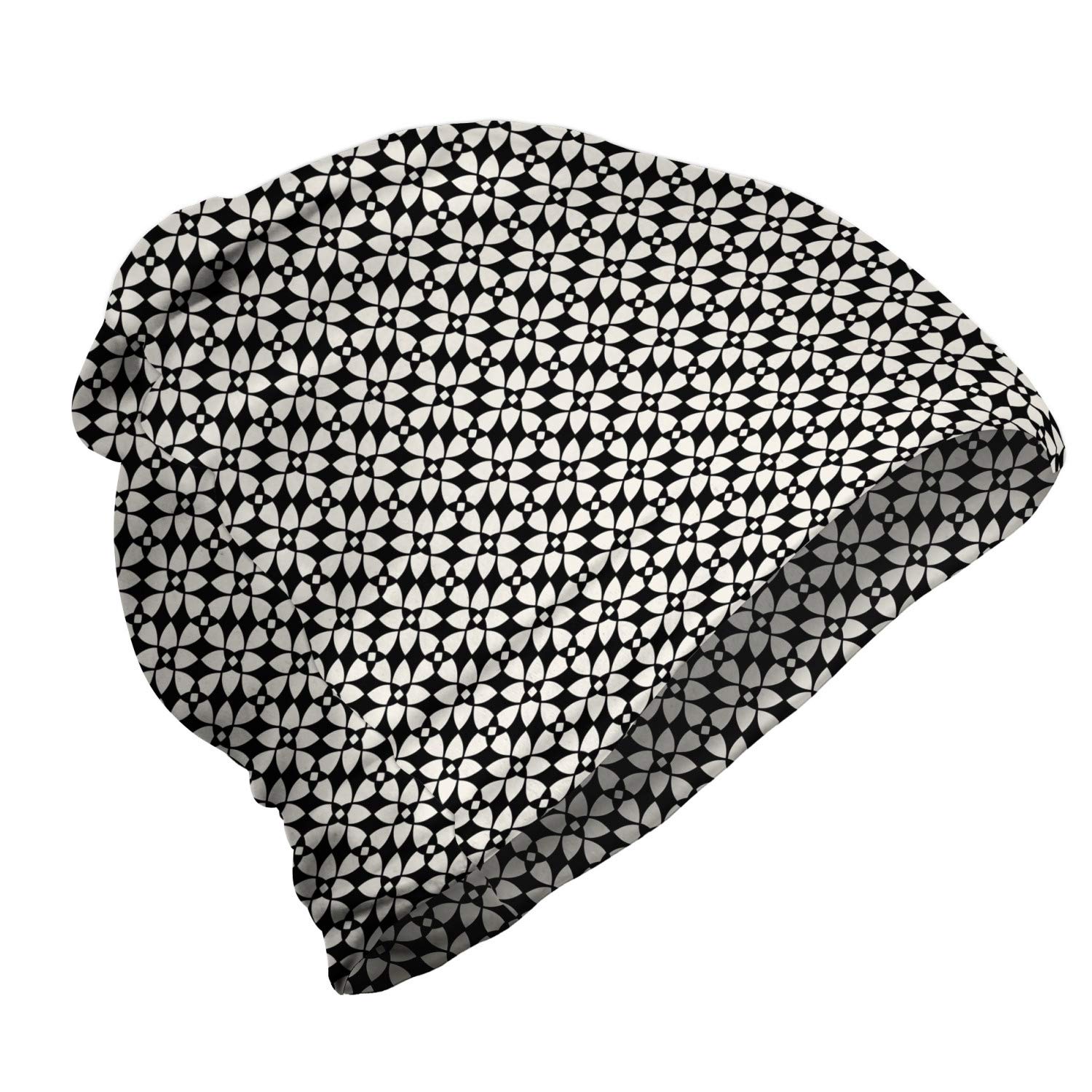 Ambesonne Unisex Beanie - Stylish Art Deco Design for Men & Women - Warm Winter Hat for Hiking, Outdoor Activities & Casual Wear