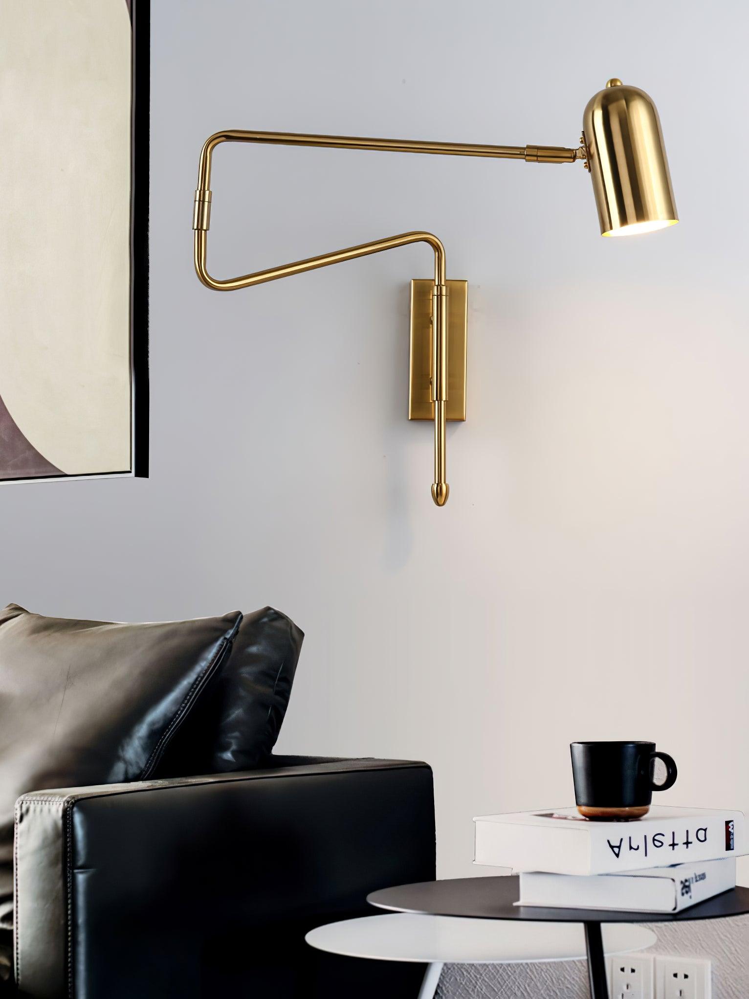 Adjustable Arm Reading Wall Lamp - Dimmable LED Wall Light for Bedroom, Study & Office - Perfect for Night Reading, Working & Relaxing