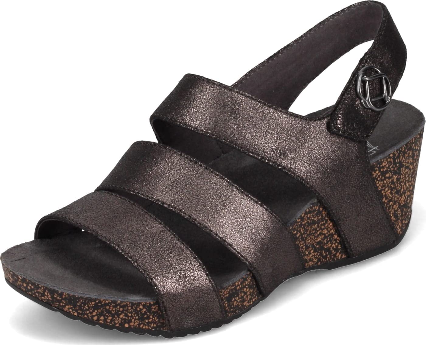 Dansko Women's Stacey Wedge Sandals - Comfortable Leather Casual Shoes for Walking & Work | Perfect for Office, Travel & Summer Outfits