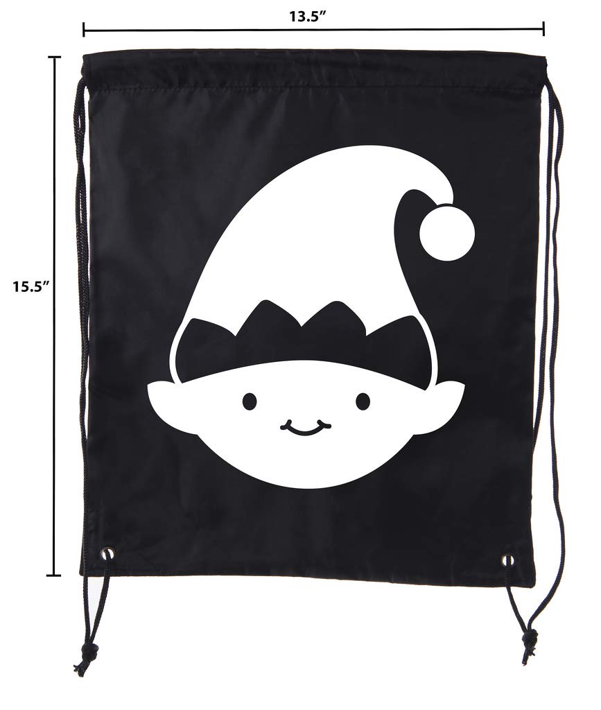 Christmas Gift Bags Bulk 10-Pack - Black Holiday Party Favor Bags for Secret Santa, Office Parties, Classroom Treats & Christmas Celebrations - Premium Quality Reusable Goodie Bags CA2500