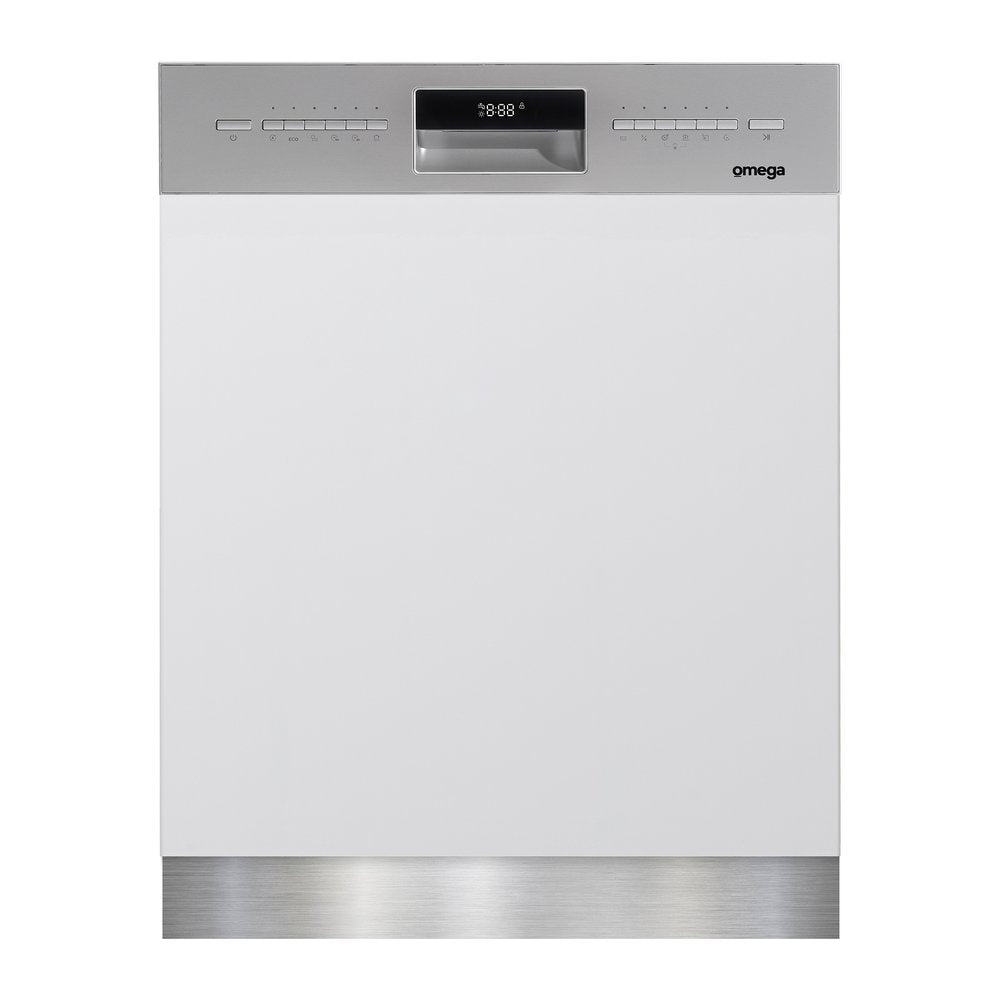 Omega 60cm Semi-Integrated Dishwasher ODWIS6015X - Energy Efficient, Quiet Operation for Modern Kitchens | Perfect for Small Families & Compact Spaces