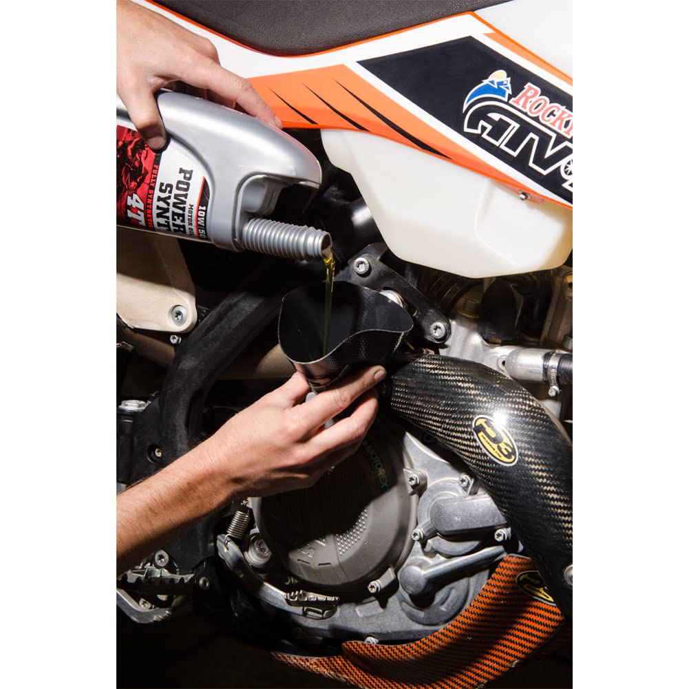 Drifters Moto Flex Funnel - Black Motorcycle Oil Funnel for Easy Fluid Transfer - Perfect for Motorcycle Maintenance & DIY Oil Changes