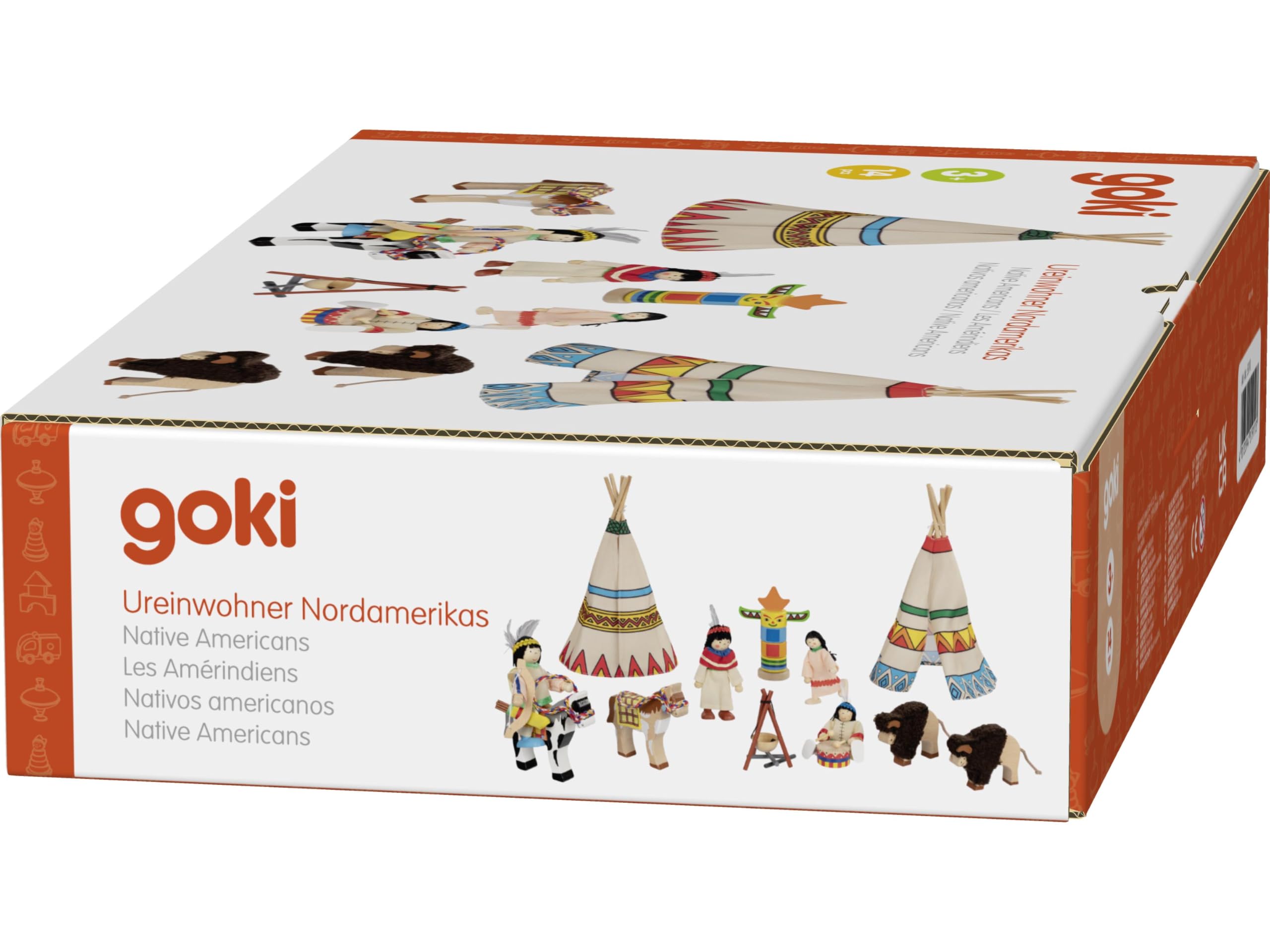 Goki Flexible Indian Camp Doll - Pretend Play for Kids