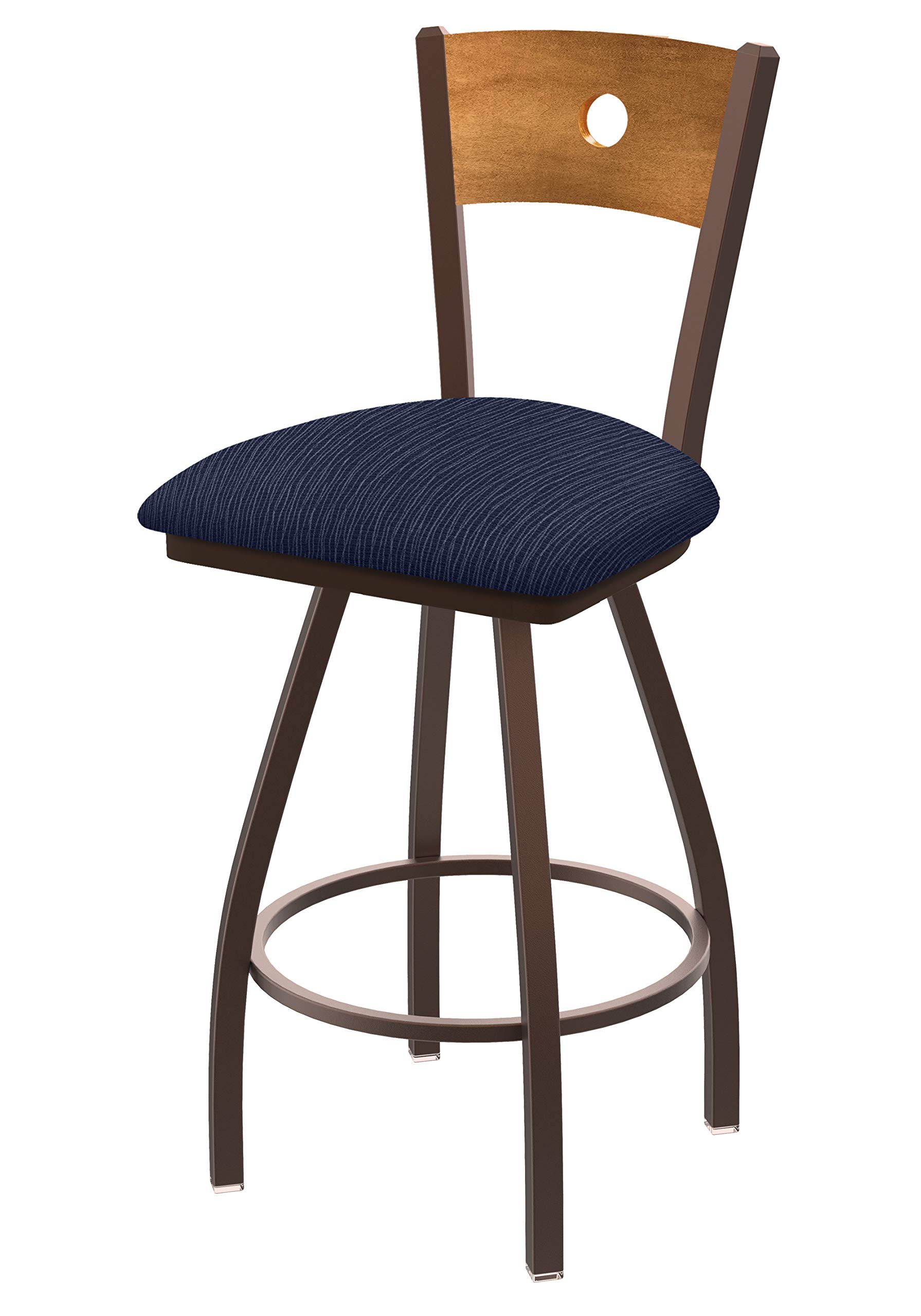 Holland Bar Stool Co. XL 830 Voltaire Swivel Bar Stool with Graph Anchor Finish - Adjustable Height Counter Stool for Kitchen Island, Breakfast Bar & Home Pub Decor