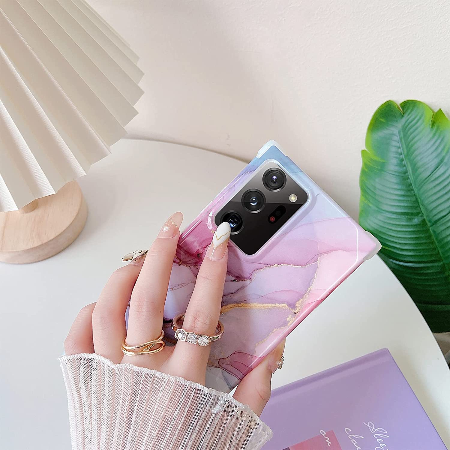 Samsung Galaxy Note 20 Ultra Case with Ring Holder - Shockproof Flexible Protective Cover for Note 20 Ultra 5G - Perfect for Work, Travel & Everyday Use