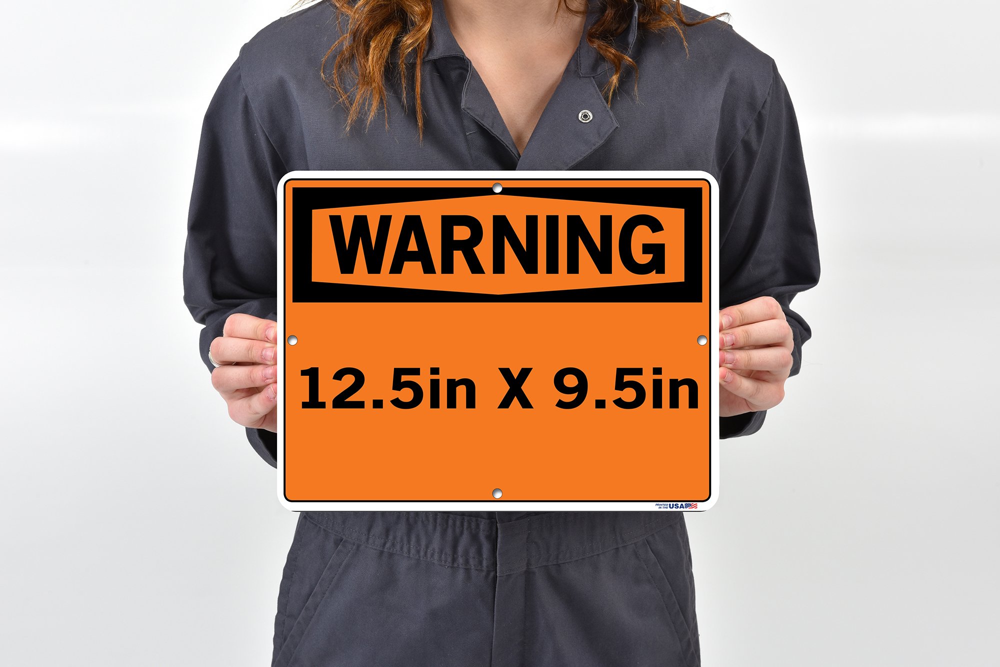 Vestil SI-W-11-B-AC-130-S Authorized Personnel Only Bilingual Warning Sign - Aluminum Composite Safety Sign 12.5