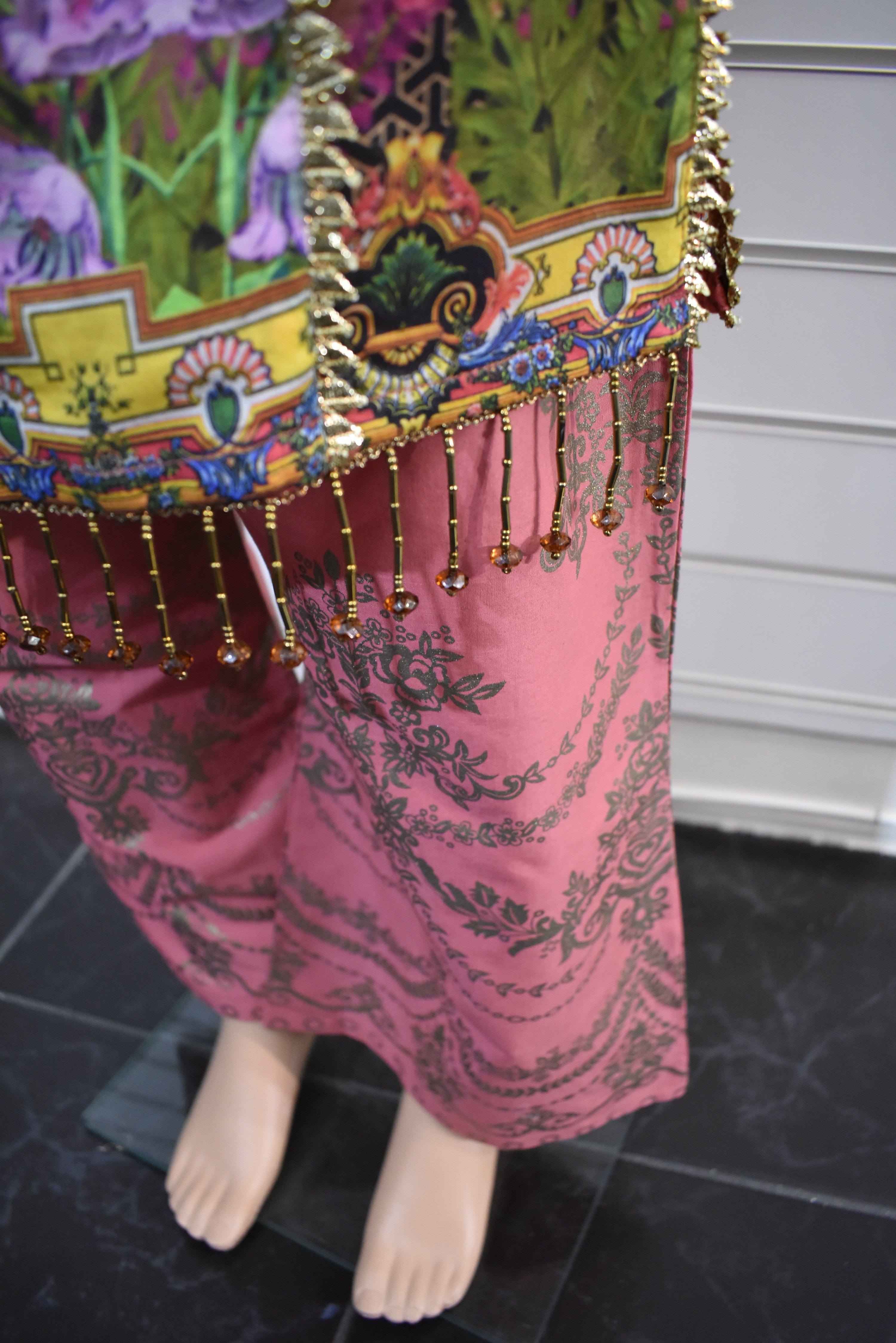 Simrans Kids Digital Print Outfit with Printed Sharara Trousers AL21K - Stylish Ethnic Wear for Girls' Parties & Festivals