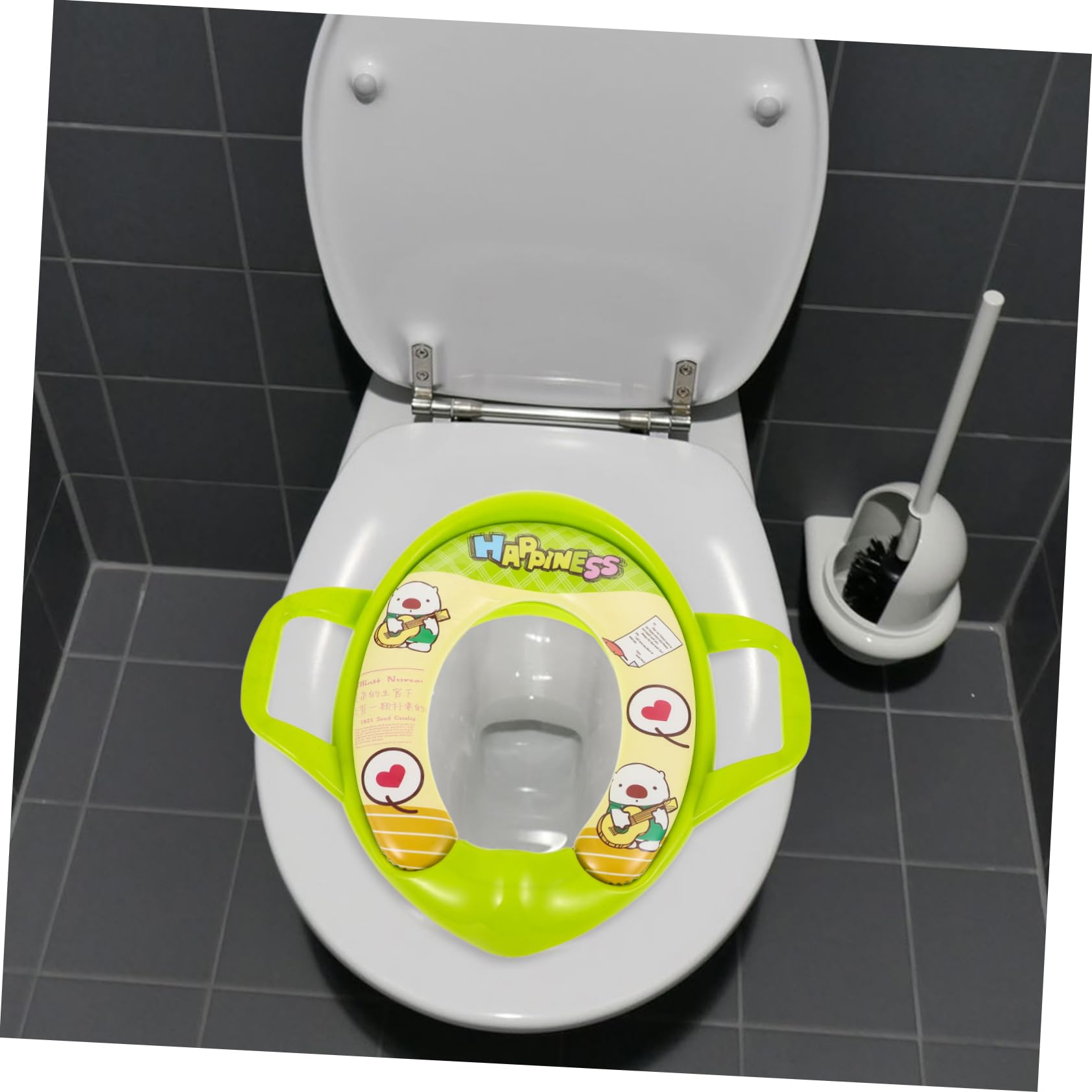 TOYANDONA 2-Pack Kids Toilet Training Seat - Soft PVC Potty Seat Cushion with Lid, Green | Non-Slip Toddler Toilet Seat for Boys & Girls | Perfect for Bathroom Safety & Potty Training