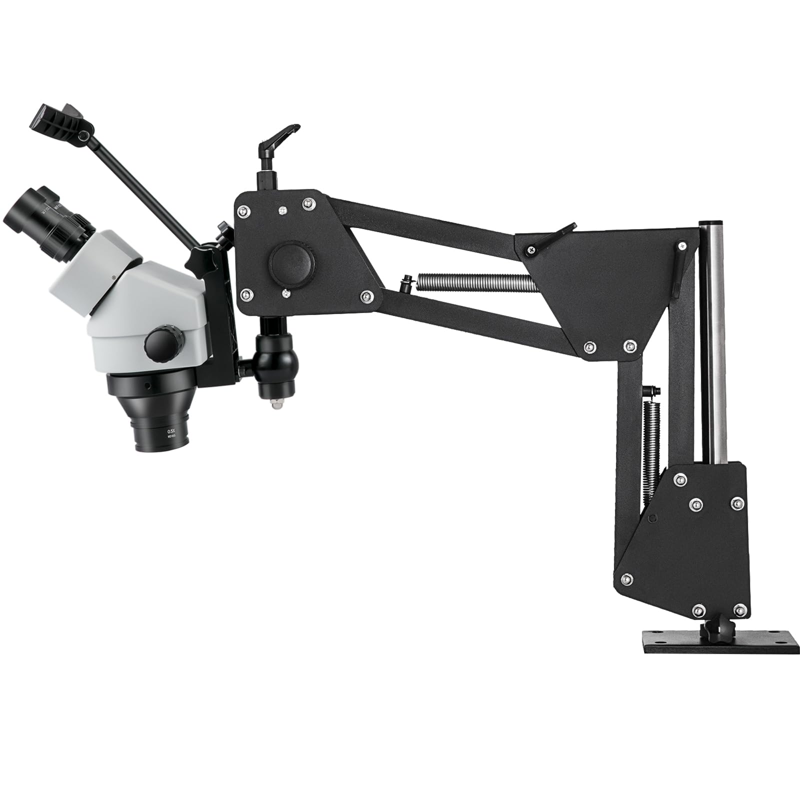 VEVOR 7X-45X Magnification Jewelry Microscope with Spring Bracket & Stand - Multi-Directional Inlaid Mirror for Gem Diamond Setting, Jewelry Making & Watch Repair | Professional Microscope for Jewelers, Watchmakers & Hobbyists