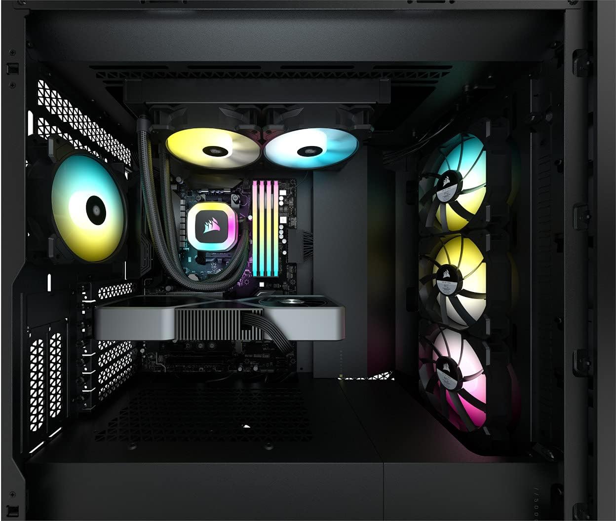 Corsair iCUE H100i RGB Elite 240mm All-in-One Liquid CPU Cooler - Black - High Performance PC Cooling for Gaming & Overclocking - Perfect for High-End Gaming PCs & Workstations