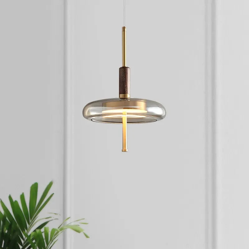 Nimbus Loft Modern Glass Pendant Light - Stylish Hanging Lamp for Kitchen Island, Dining Room, and Living Room Decor