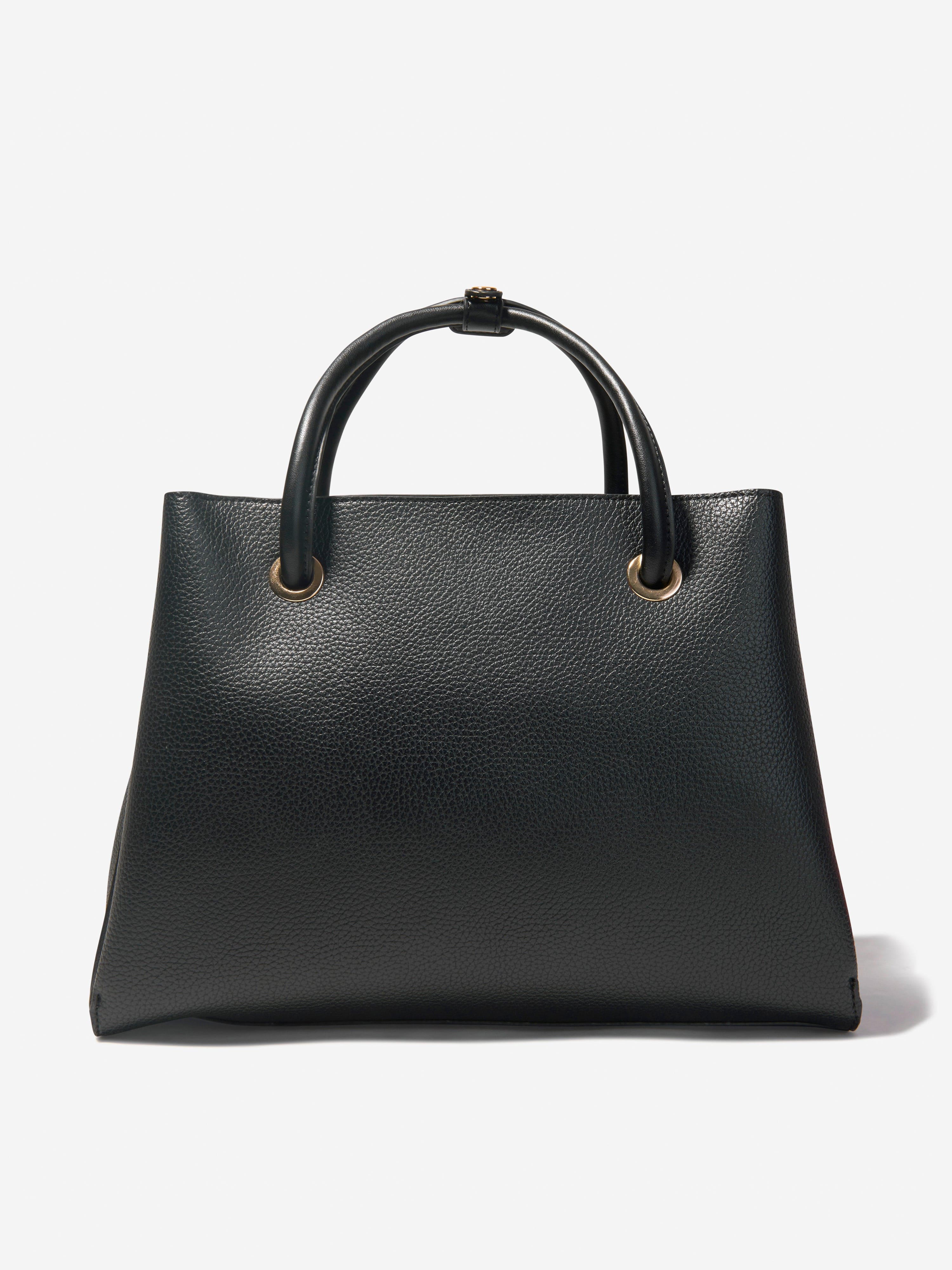 Alexa Black Tote Bag 35cm - Stylish & Spacious Handbag for Work, Travel & Shopping